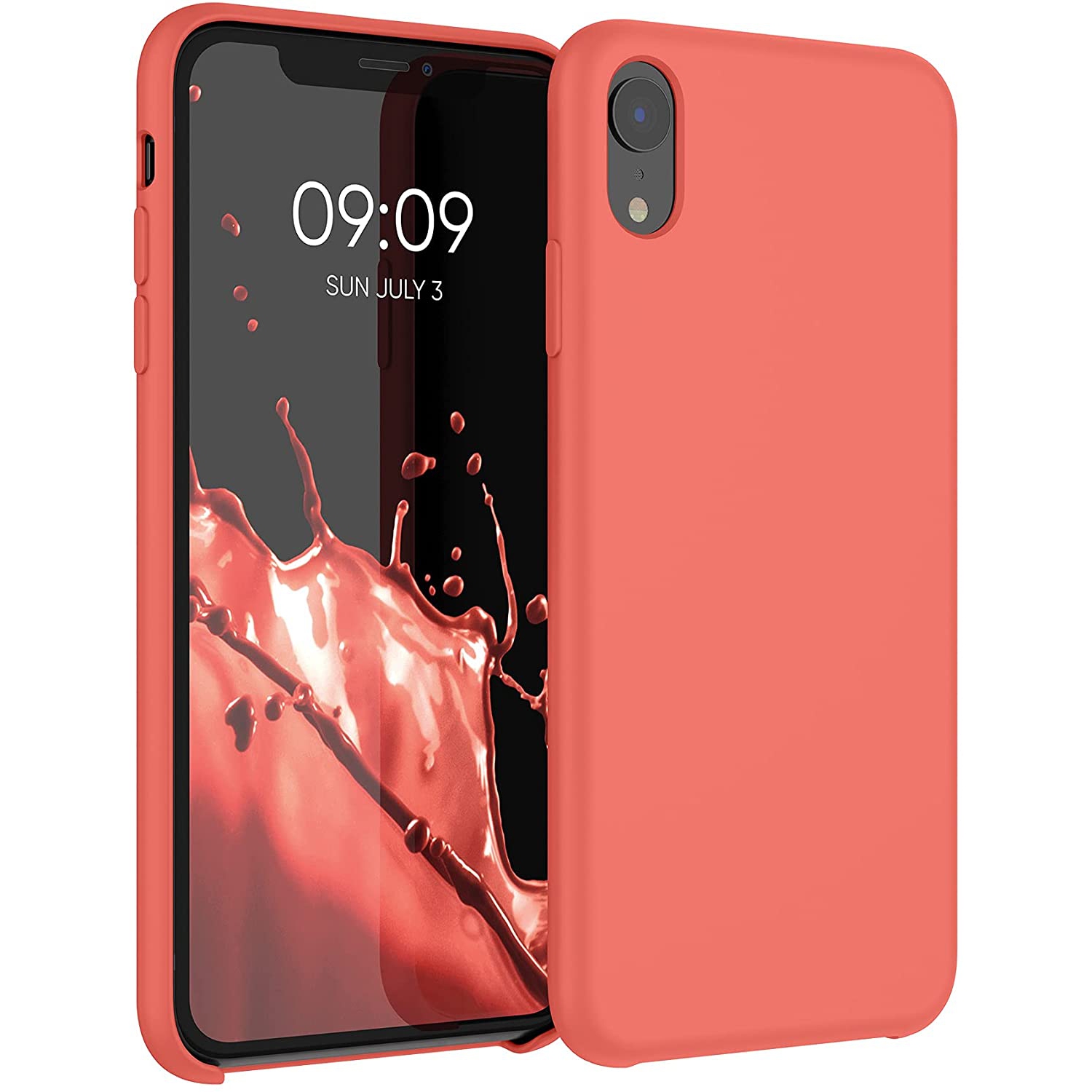TPU Silicone Case Compatible with Apple iPhone XR - Case Slim Phone Cover with Soft Finish - Living Coral