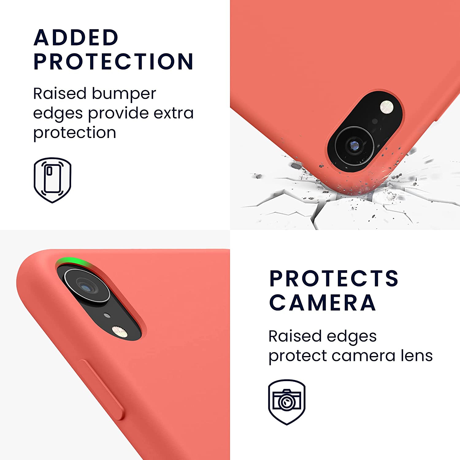 TPU Silicone Case Compatible with Apple iPhone XR - Case Slim Phone Cover with Soft Finish - Living Coral