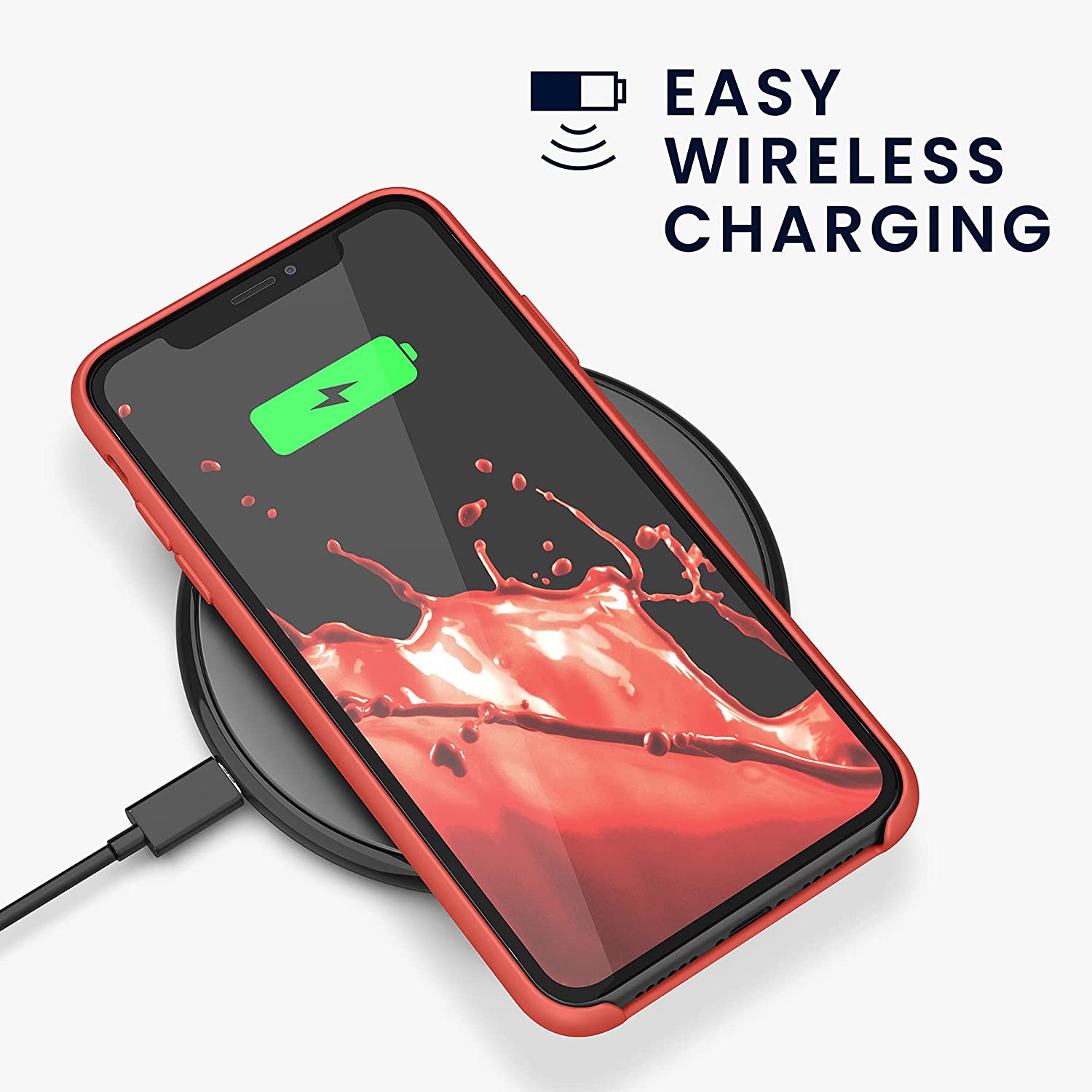 TPU Silicone Case Compatible with Apple iPhone XR - Case Slim Phone Cover with Soft Finish - Living Coral