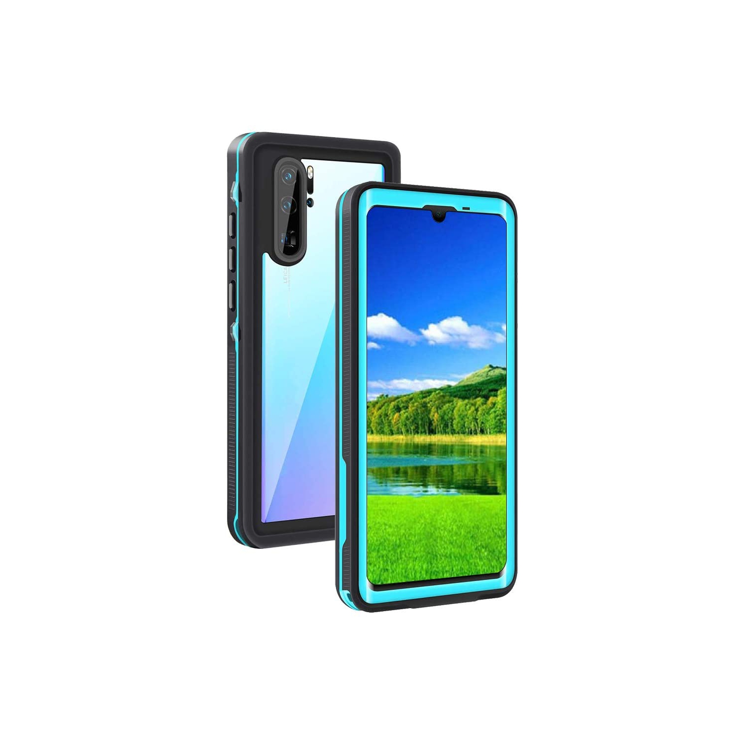 Compatible with P30 Pro Waterproof Case,Yuvitor IP68 Certified Protective Underwater Cover Built in Screen Protector