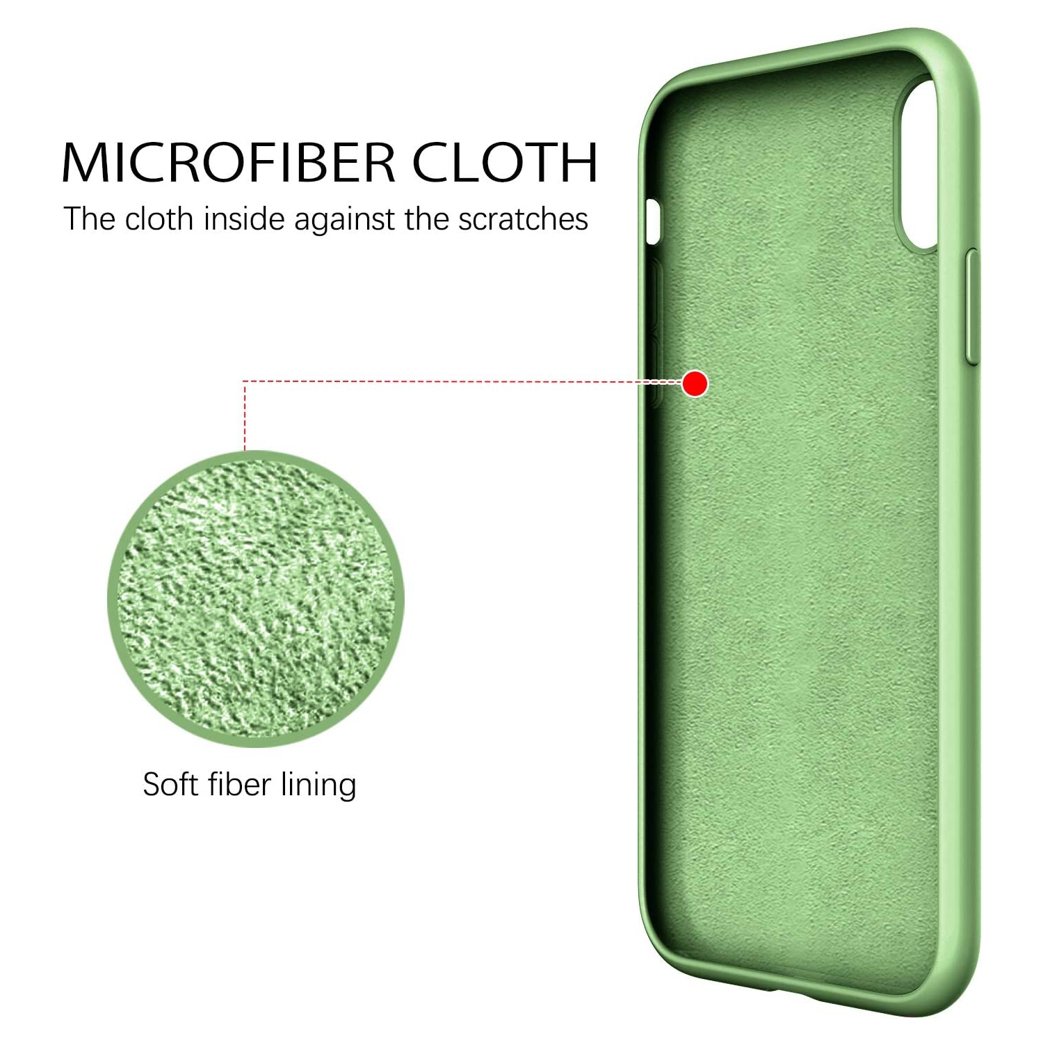 iPhone XR Case, Liquid Silicone Soft Gel Rubber Slim Cover with Microfiber Cloth Lining Cushion Shockproof Full