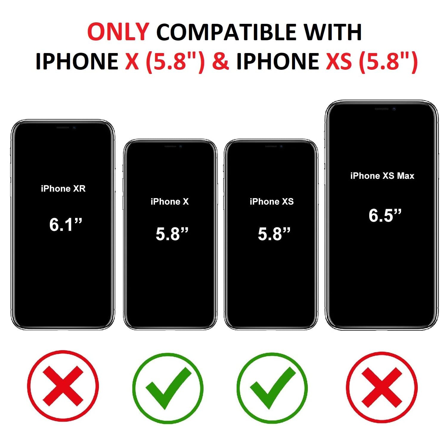 Étui iPhone X/XS - TPUR mince et souple [transparent] pour Apple iPhone X et iPhone