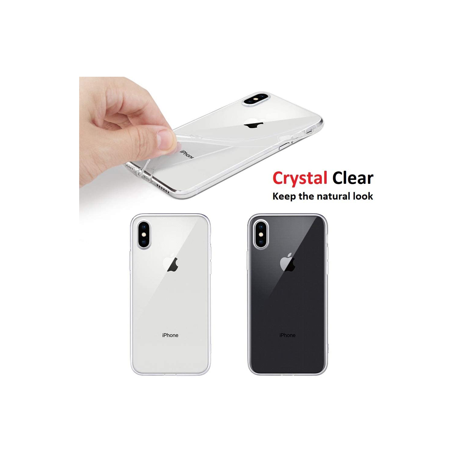 Étui iPhone X/XS - TPUR mince et souple [transparent] pour Apple iPhone X et iPhone