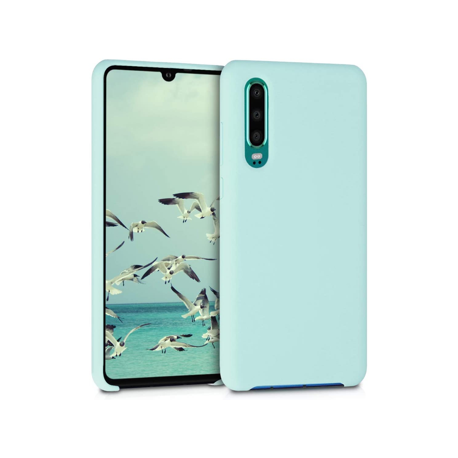 TPU Silicone Case Compatible with Huawei P30 - Case Slim Phone Cover with Soft Finish - Mint Matte