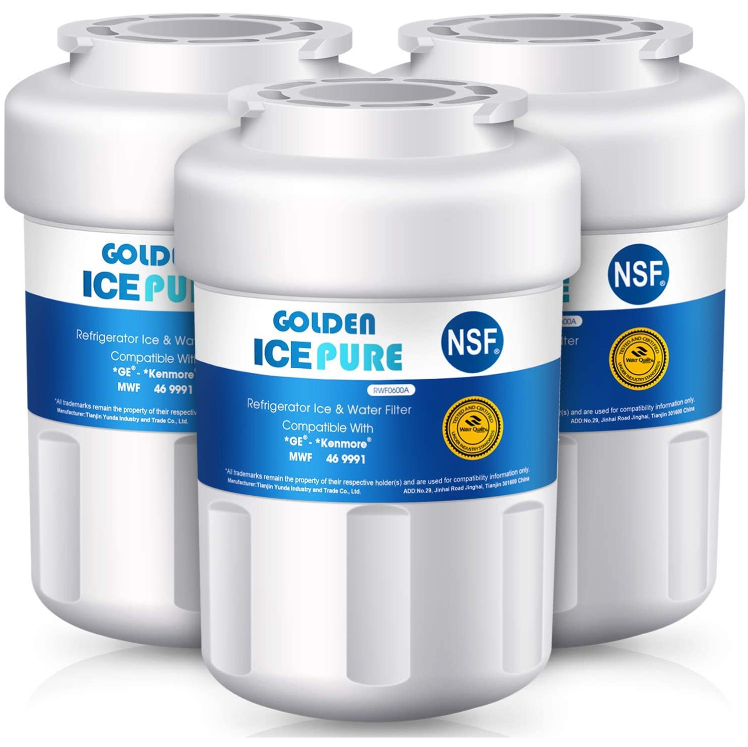 MWF Refrigerator Water Filter, Replacement For GE Smart Water MWF, MWFP, GWF, GWFA, HWF, HWFA, HDX