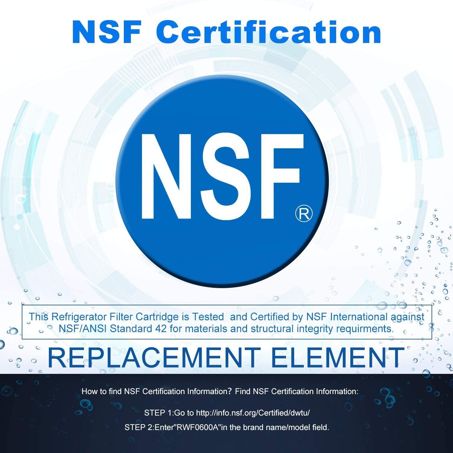 MWF Refrigerator Water Filter, Replacement For GE Smart Water MWF, MWFP, GWF, GWFA, HWF, HWFA, HDX