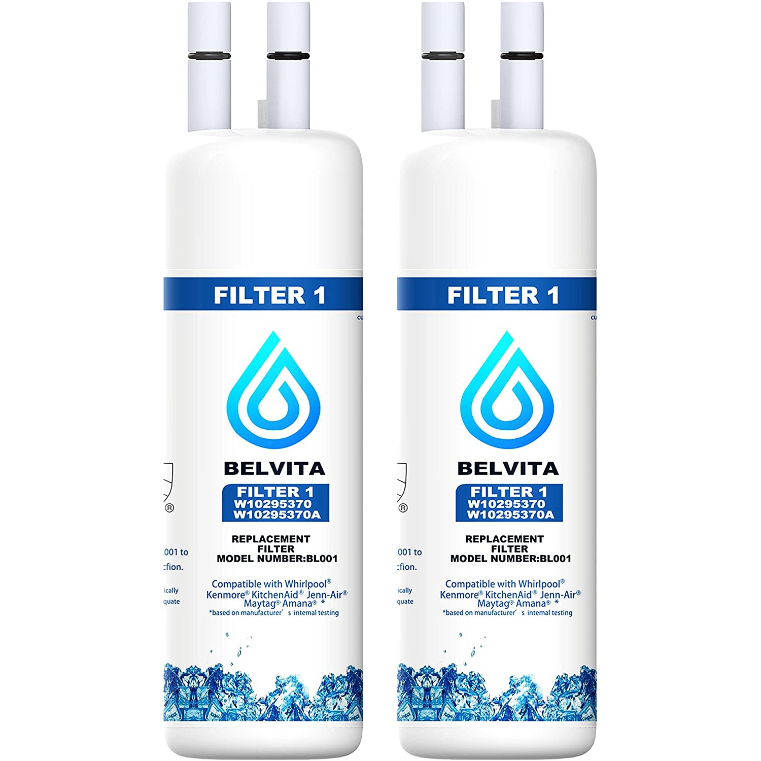 Refrigerator Water Filter Compatible with Whirlpool W10295370A, W10295370, 46-9930, 46-9081