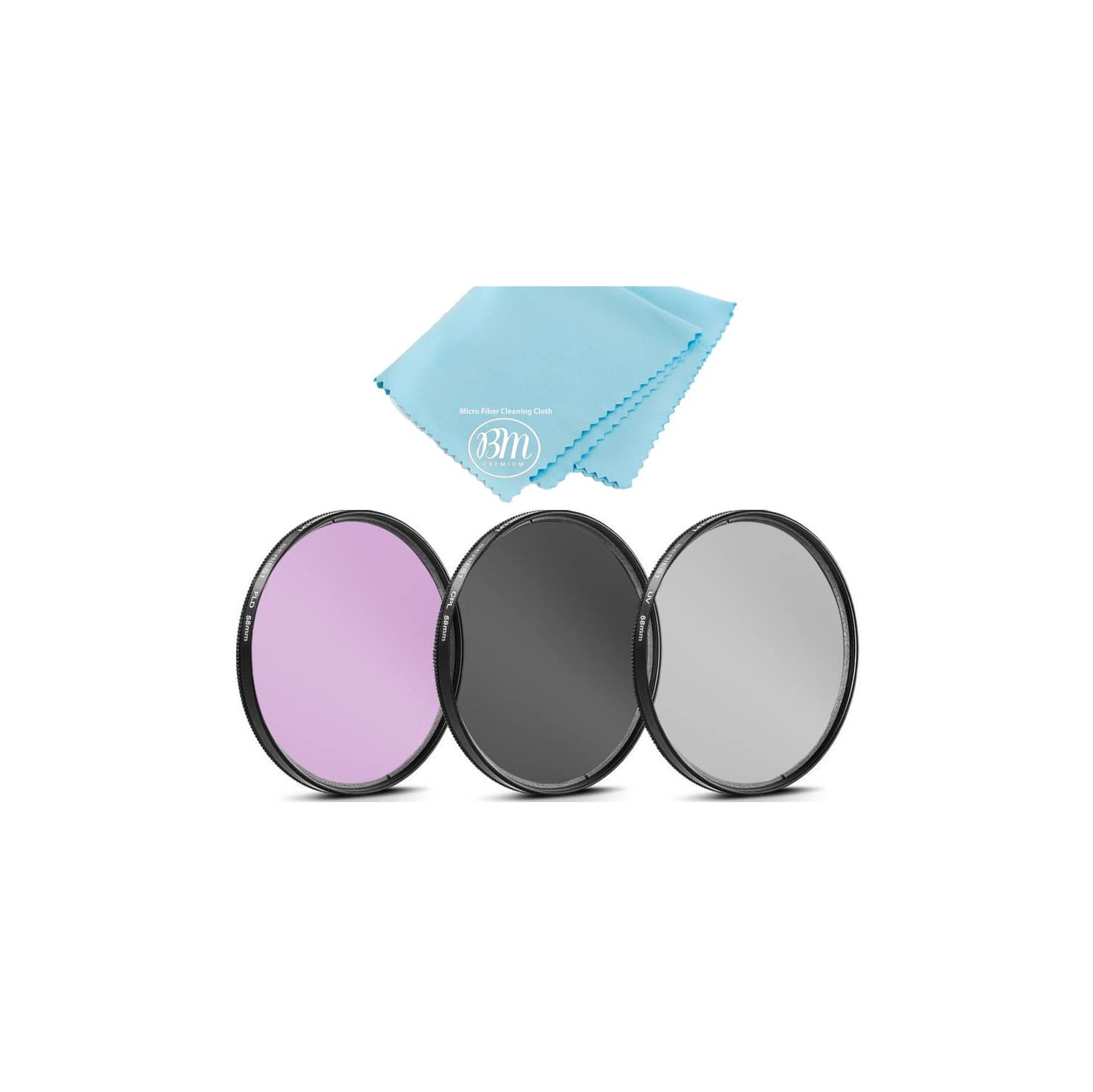 Ensemble de 3 filtres multicouches 58 mm pour appareils photo numériques sans miroir X-T2, X-T3, X-T10 et X-T20 de Fujifilm