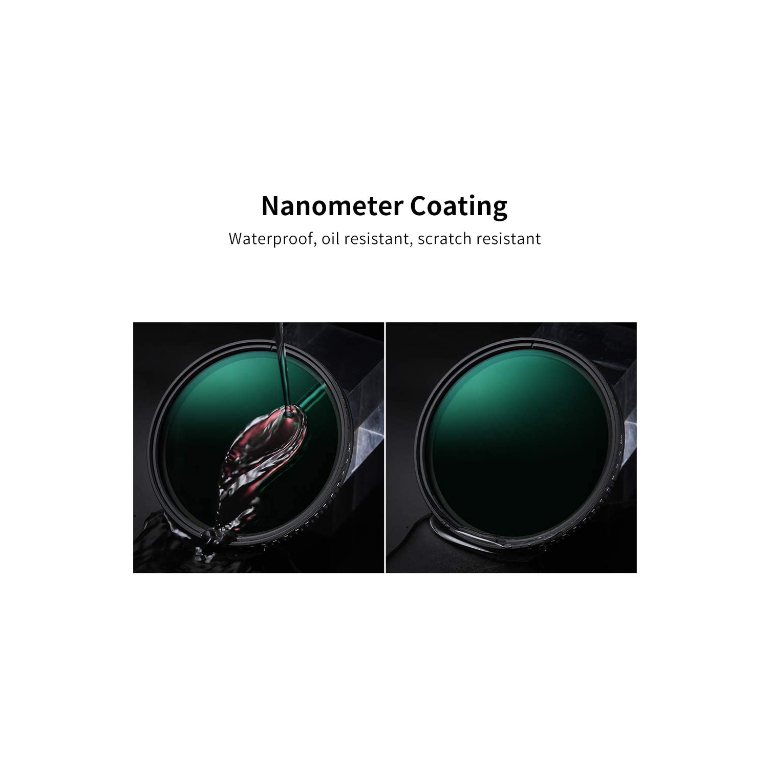 Filtre ND à densité variable ND8-ND2000 de 52 mm pour objectifs d’appareil photo avec revêtement résistant à plusieurs usages