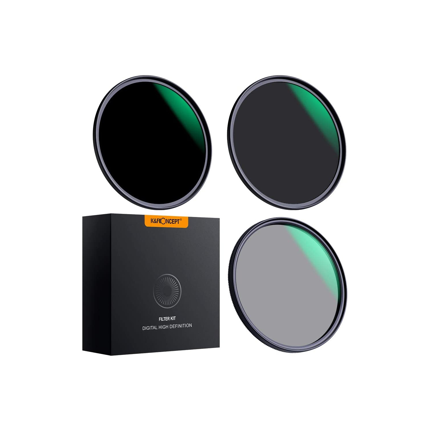 Ensemble de filtres DE 58 MM CPL+ND8+ND64 Filtre à densité polarisante circulaire mince MRC à 18 couches pour objectifs d’appareil photo