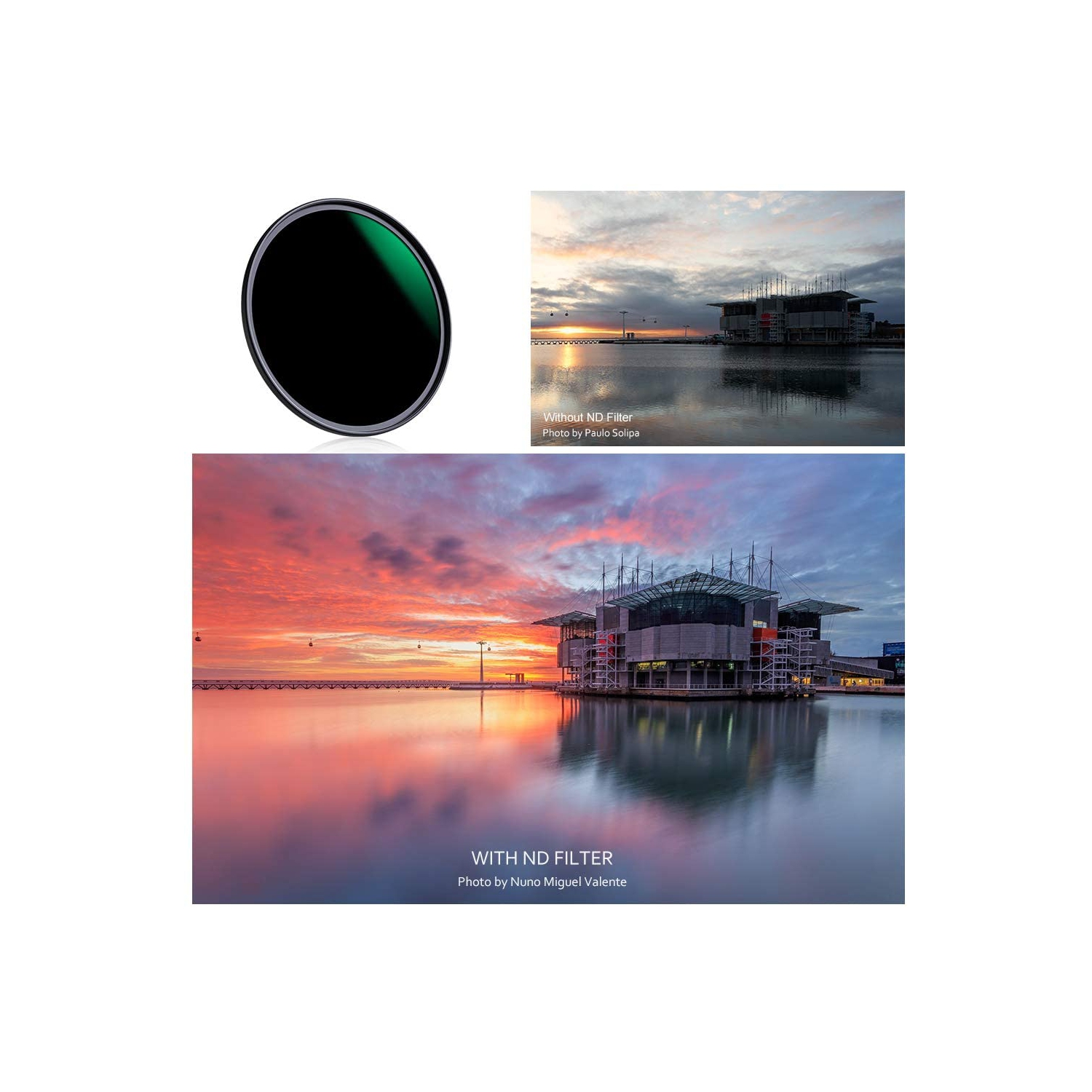 Ensemble de filtres DE 58 MM CPL+ND8+ND64 Filtre à densité polarisante circulaire mince MRC à 18 couches pour objectifs d’appareil photo