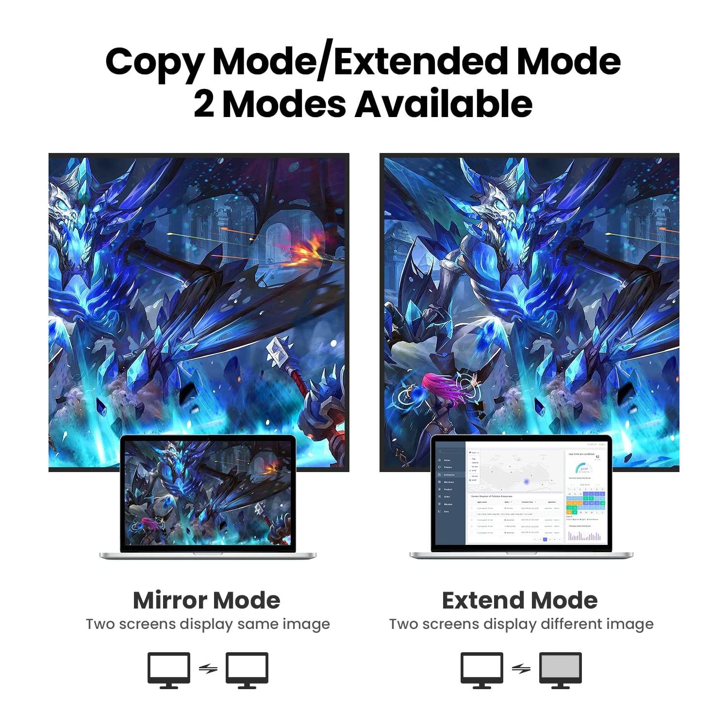 USB C to HDMI VGA Adapter, 2-in-1 USB C Hub with 4K HDMI, 1080P VGA,Type C to HDMI Converter for MacBook/MacBook