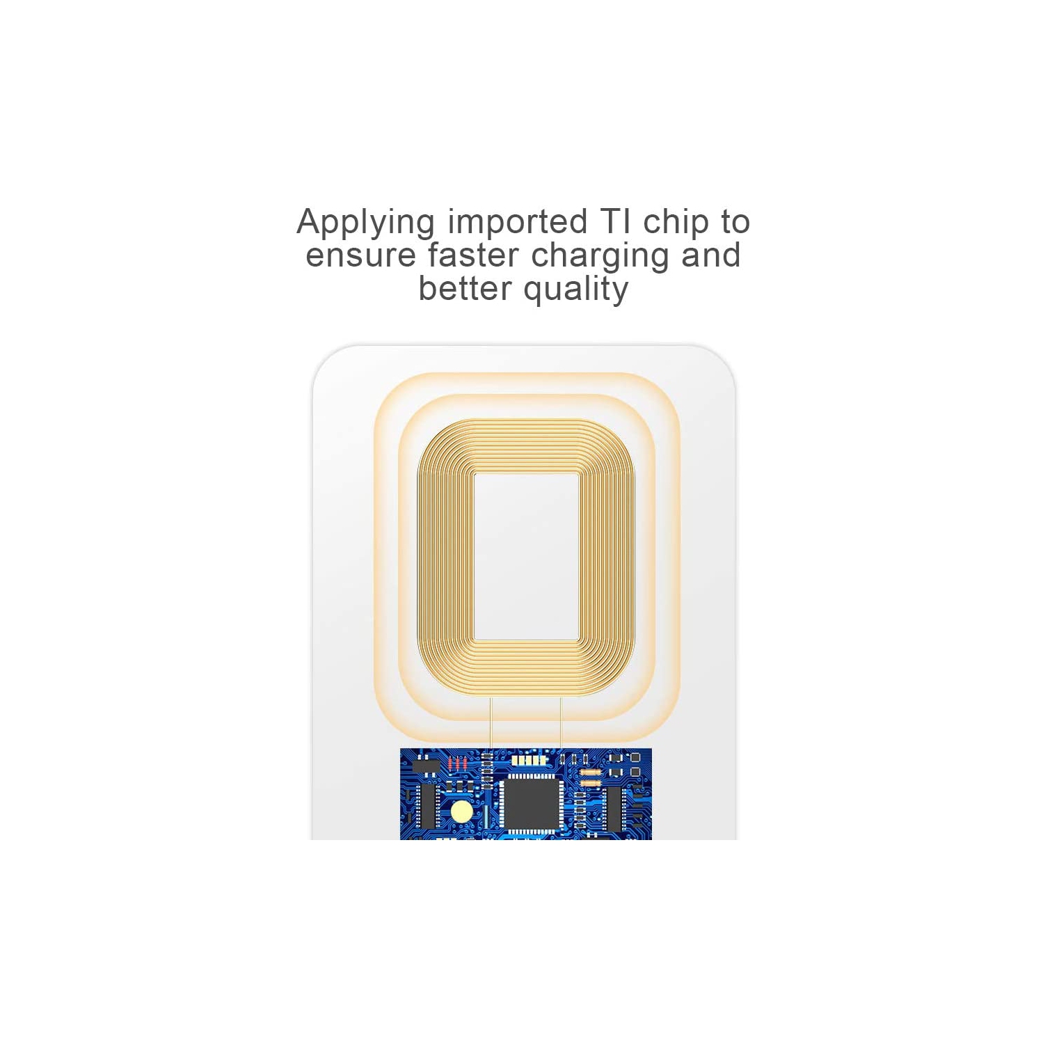 QI Wireless Charging Receiver Adapter with Fast&Smart Microchip Technology for Samsung Galaxy