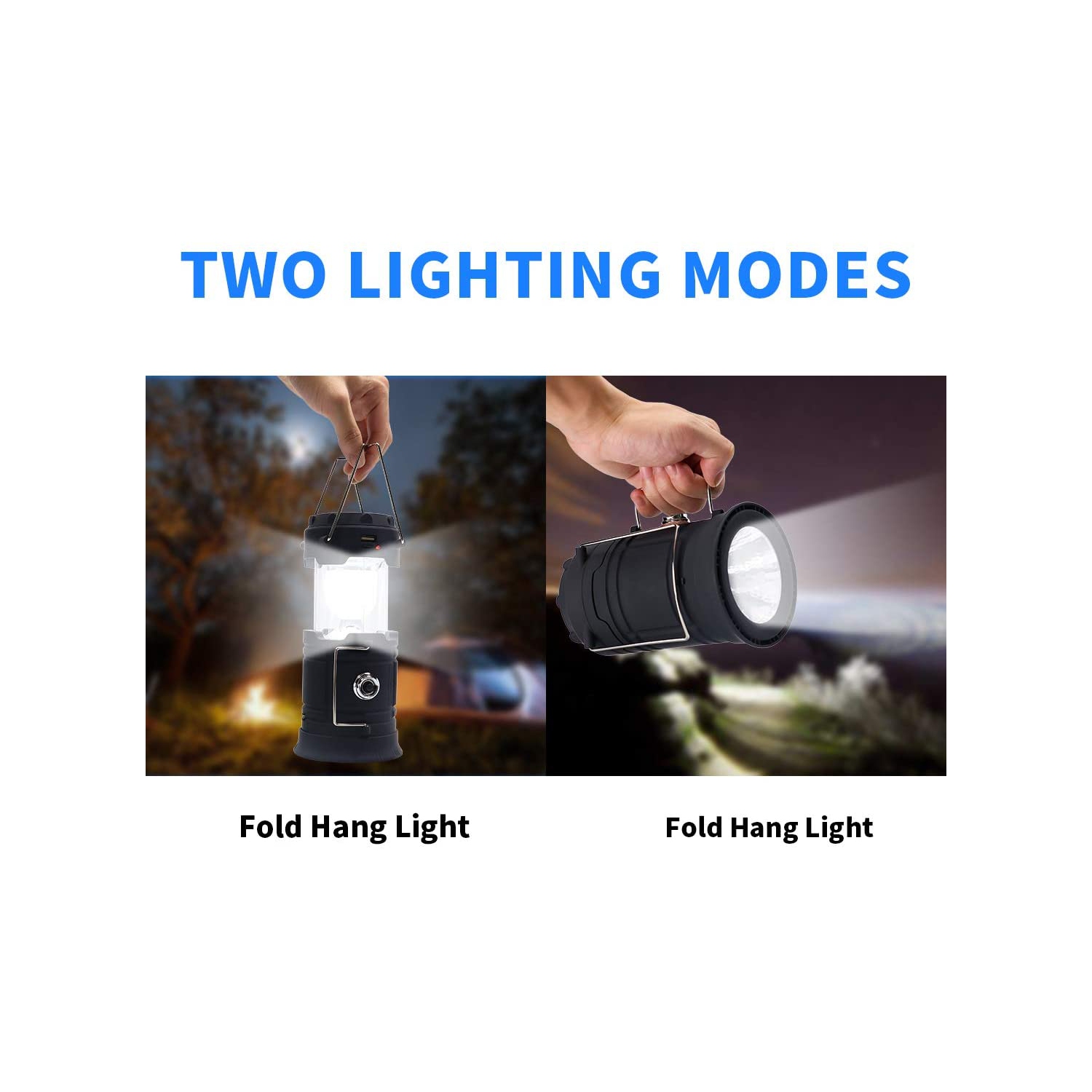 Solar Camping Light, USB Rechargeable Lantern Flashlight Outdoor SuCooper Bright Recharge Portable Light for Cam,