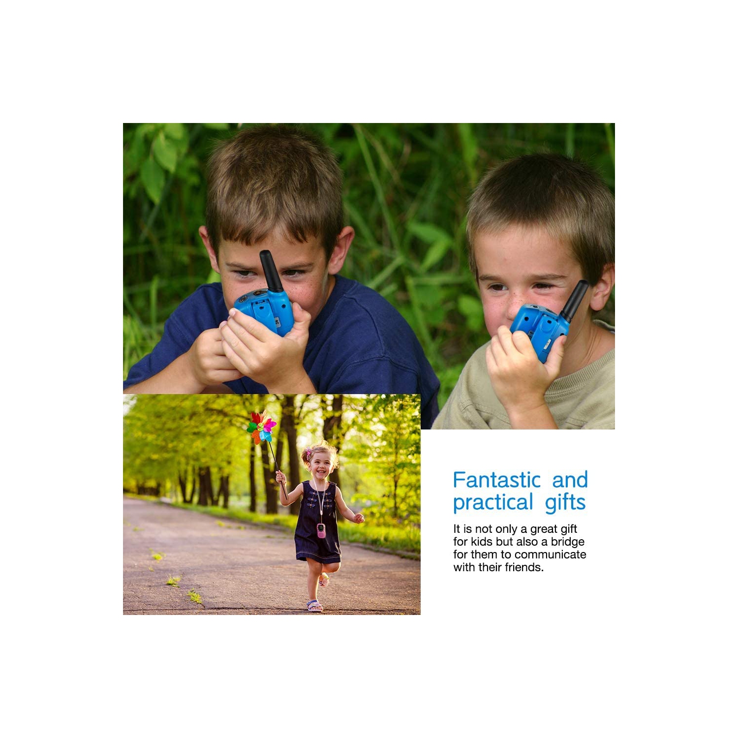 Walkie Talkies, Walkie Talkie for Kids 22 Channels 2 Way Radios Walkie Talkies with Backlit LCD Flashlight, 3