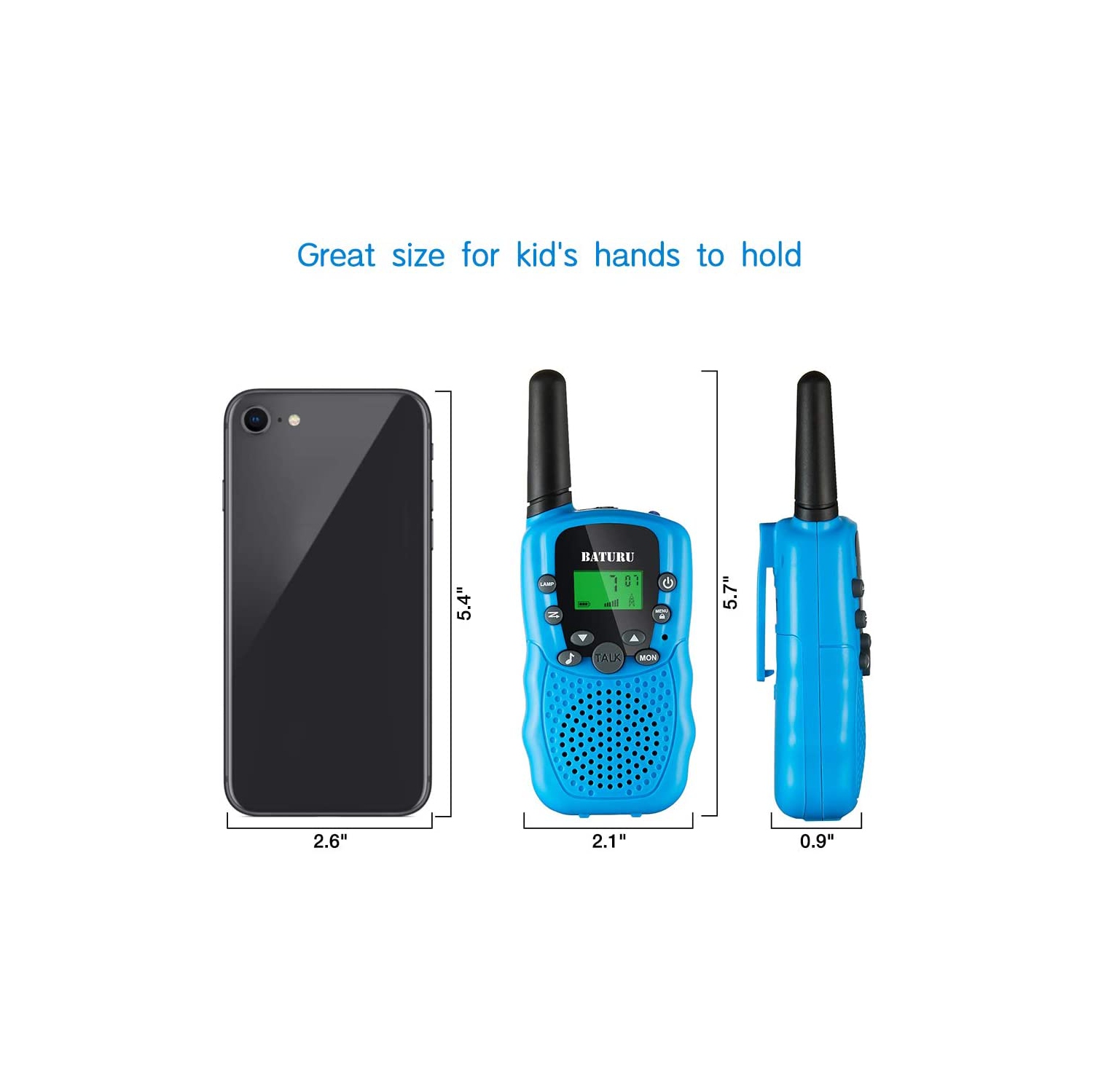 Walkie Talkies, Walkie Talkie for Kids 22 Channels 2 Way Radios Walkie Talkies with Backlit LCD Flashlight, 3