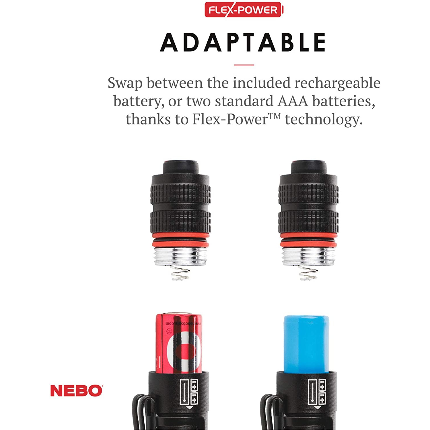 Rechargeable Pen Light Flashlight 360-Lumens Inspector Rechargeable Flashlights Features Flex Power, Meaning it