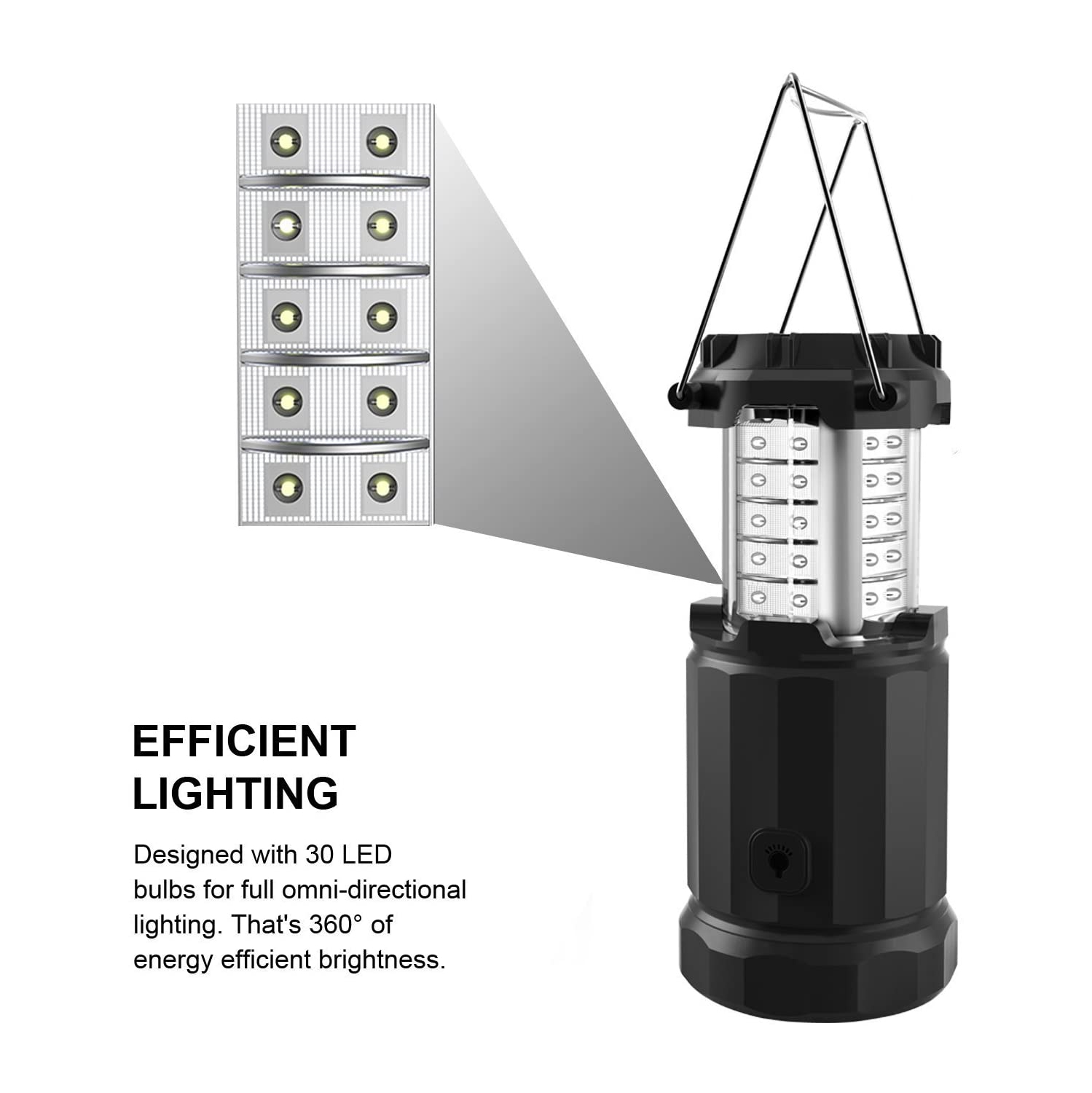 Upgrade 2 Pack LED Camping Lantern with Magnetic Base and Adjustable Brightness, Survival Kit for Emergency,