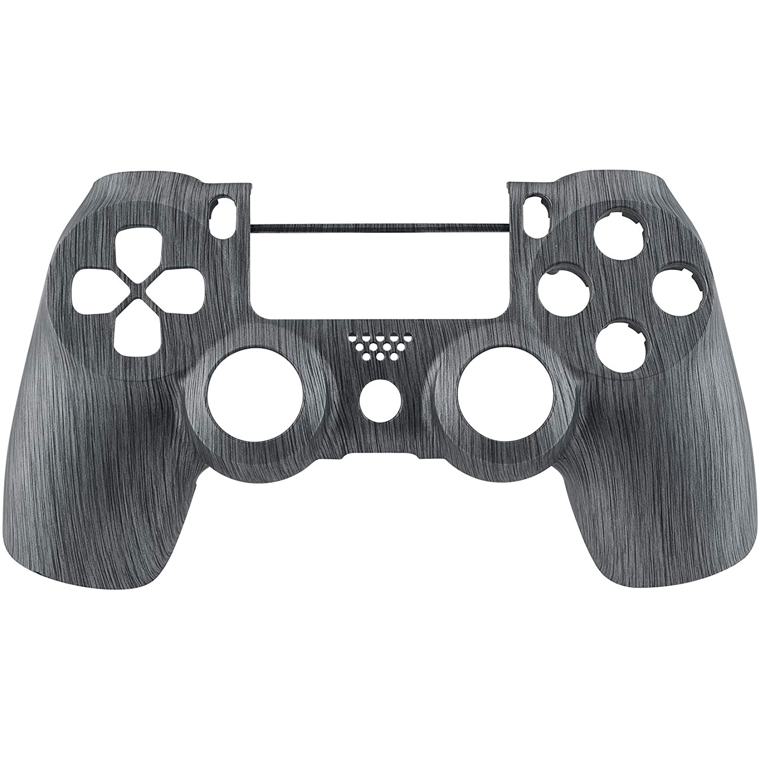 Façade de plaque tactile douce argentée brossée pour manette Slim Pro de PS4, coque avant personnalisée