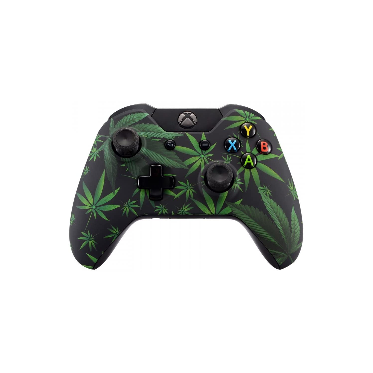 Green Weeds Leaves Soft Touch Grip Front Housing Shell Faceplate for Standard Xbox One Controller (Fits