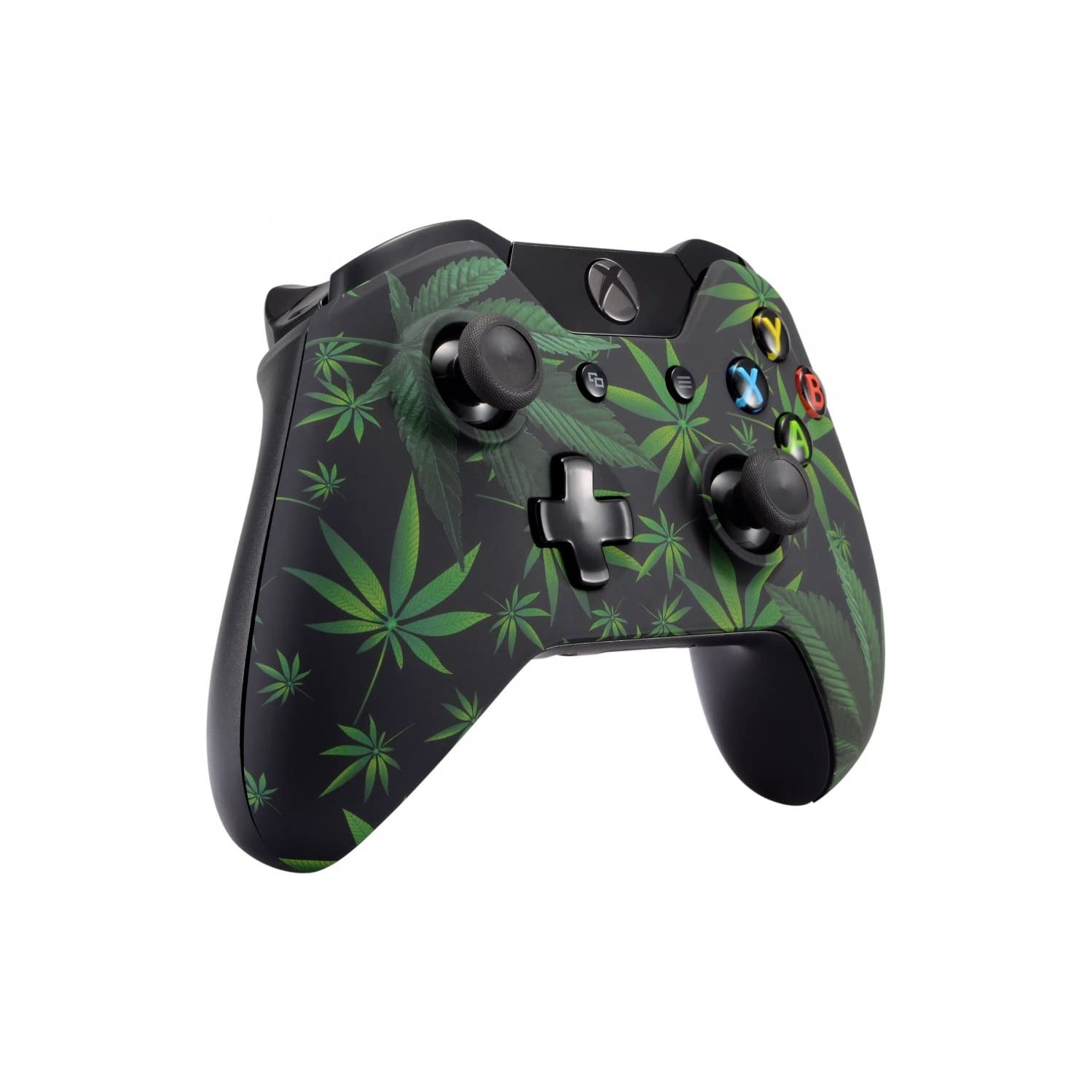 Green Weeds Leaves Soft Touch Grip Front Housing Shell Faceplate for Standard Xbox One Controller (Fits