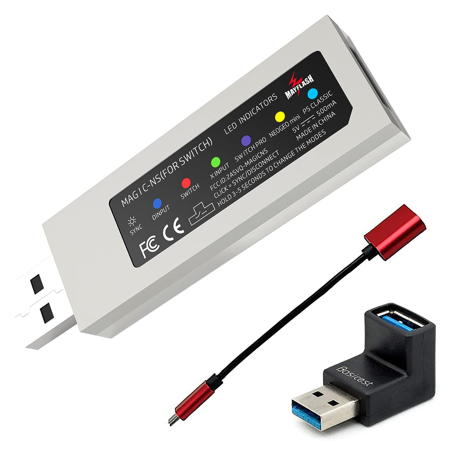 Shot - Adaptateur Manette pour Nintendo Switch Sans Fil PS4 PS3 Xbox  Playstation PC Clef USB (NOIR) - Joystick - Rue du Commerce