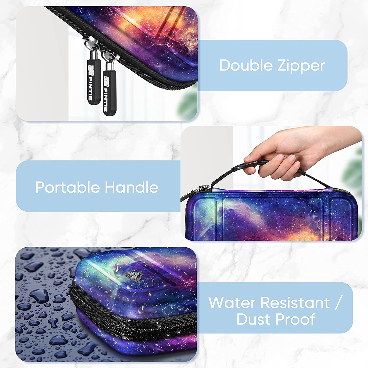 Carry Case for Nintendo Switch OLED Model 2021/Switch 2017 - [Shockproof] Hard Shell Protective Cover Travel Bag