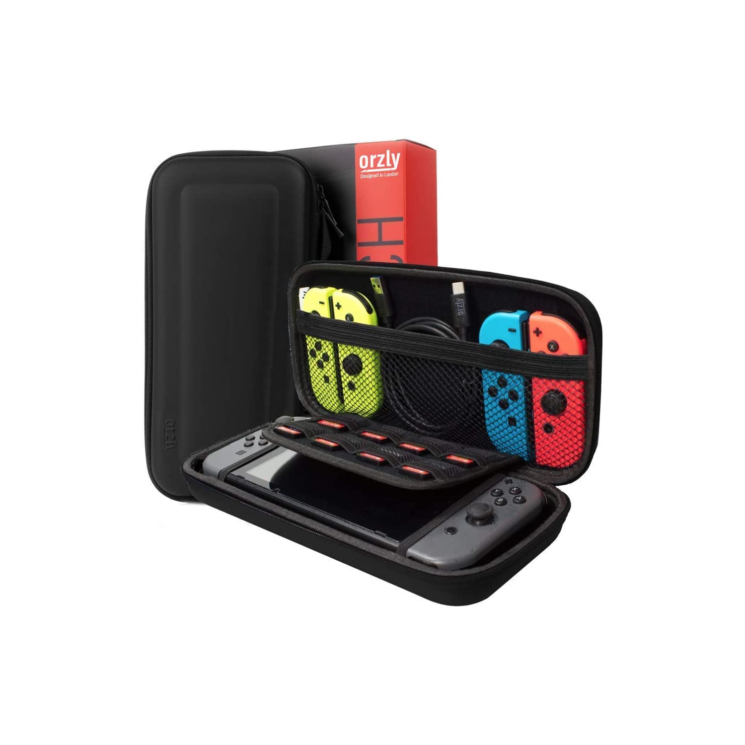 Switch Accessories, Essentials Pack for Nintendo Switch (Bundle Includes: Glass Screen Protectors, USB Charging