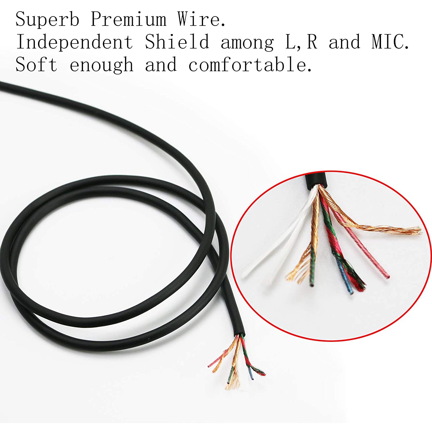 Replacement Audio Cable Compatible with Arctis 3, Arctis Pro Wireless, Arctis 5, Arctis 7,