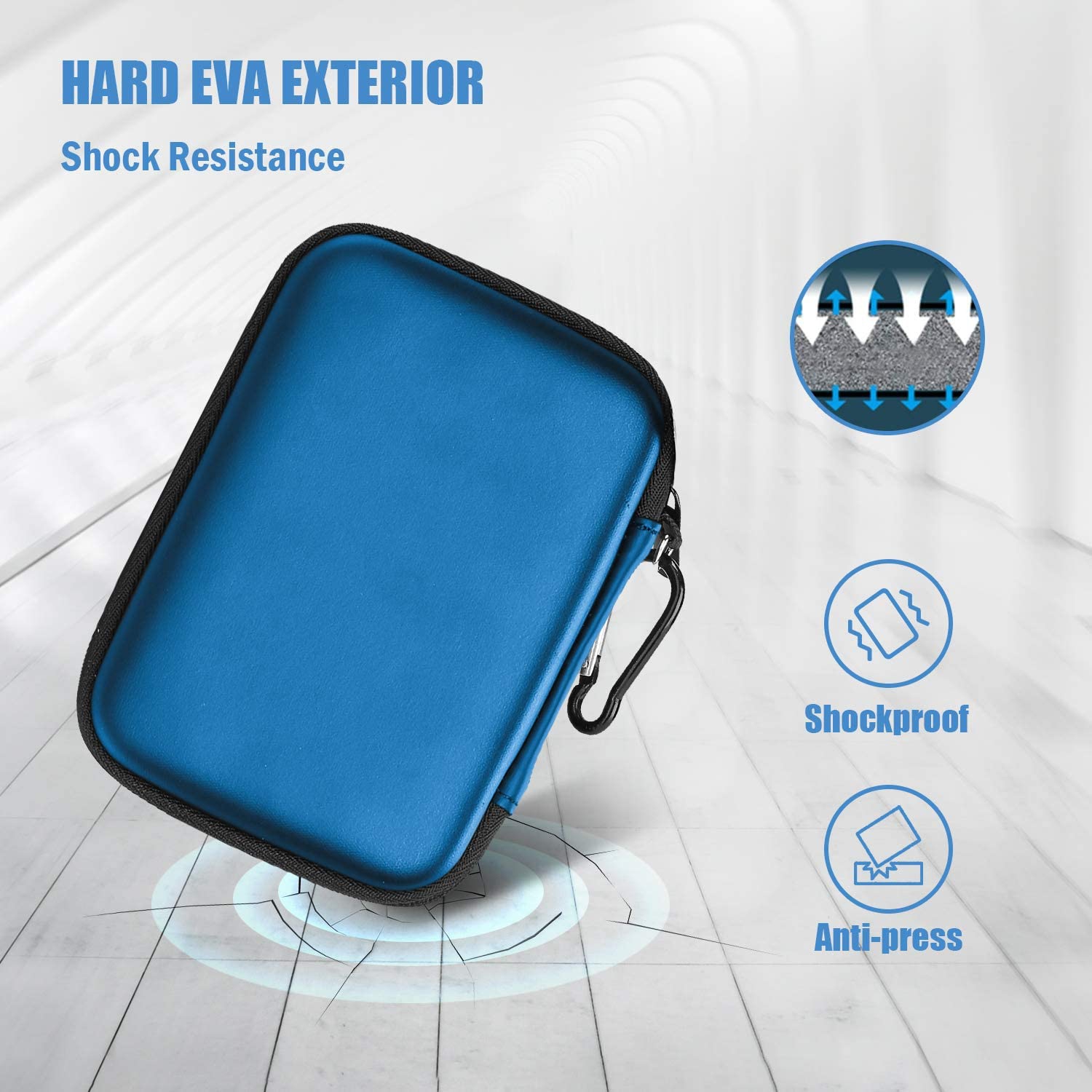 Portable Hard Drive Case for Toshiba Canvio Western Digital WD Elements My Passport Seagate Portable