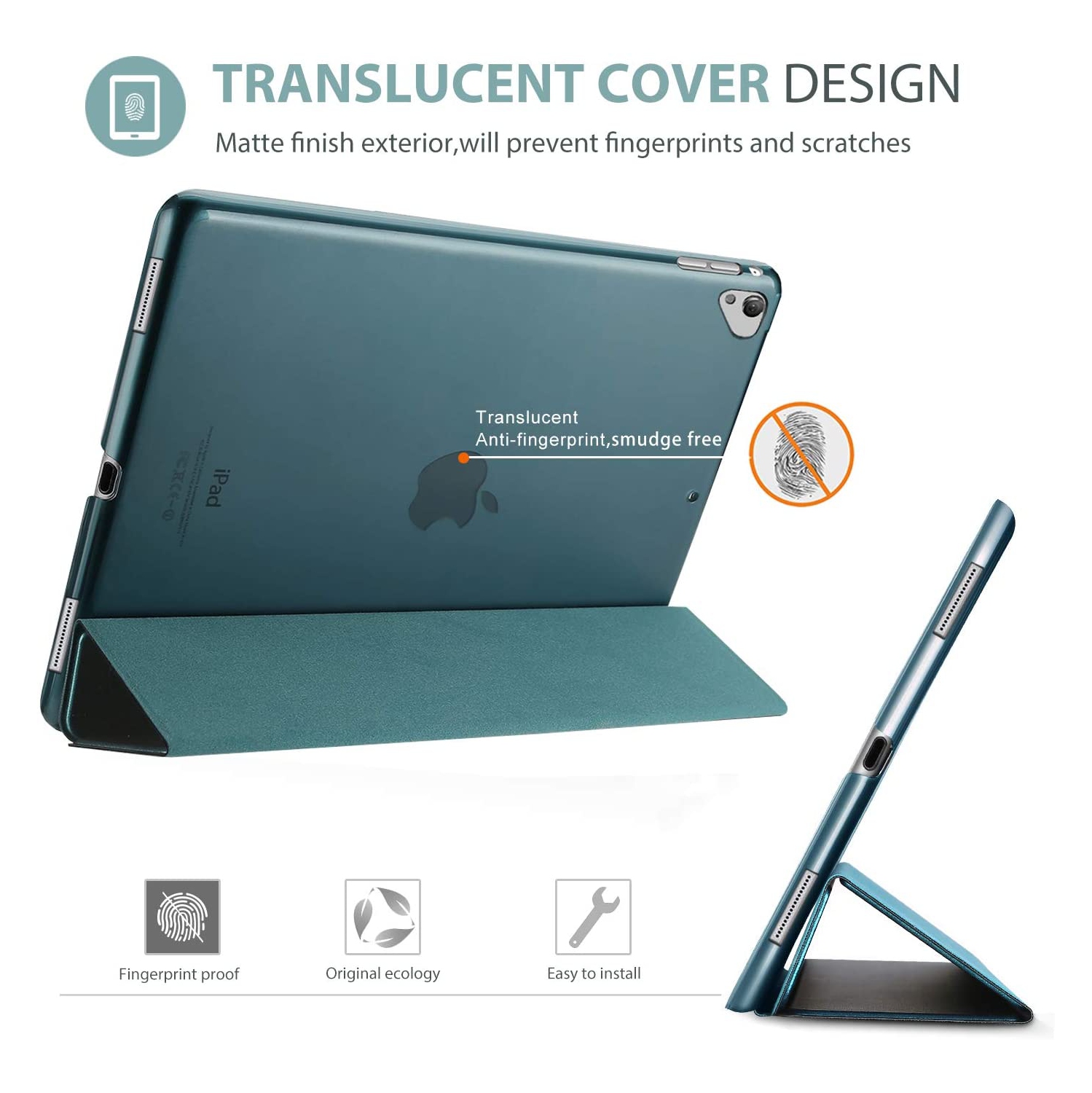 iPad Pro 12.9 2017/2015 Case, Ultra Slim Lightweight Stand Smart Case Shell