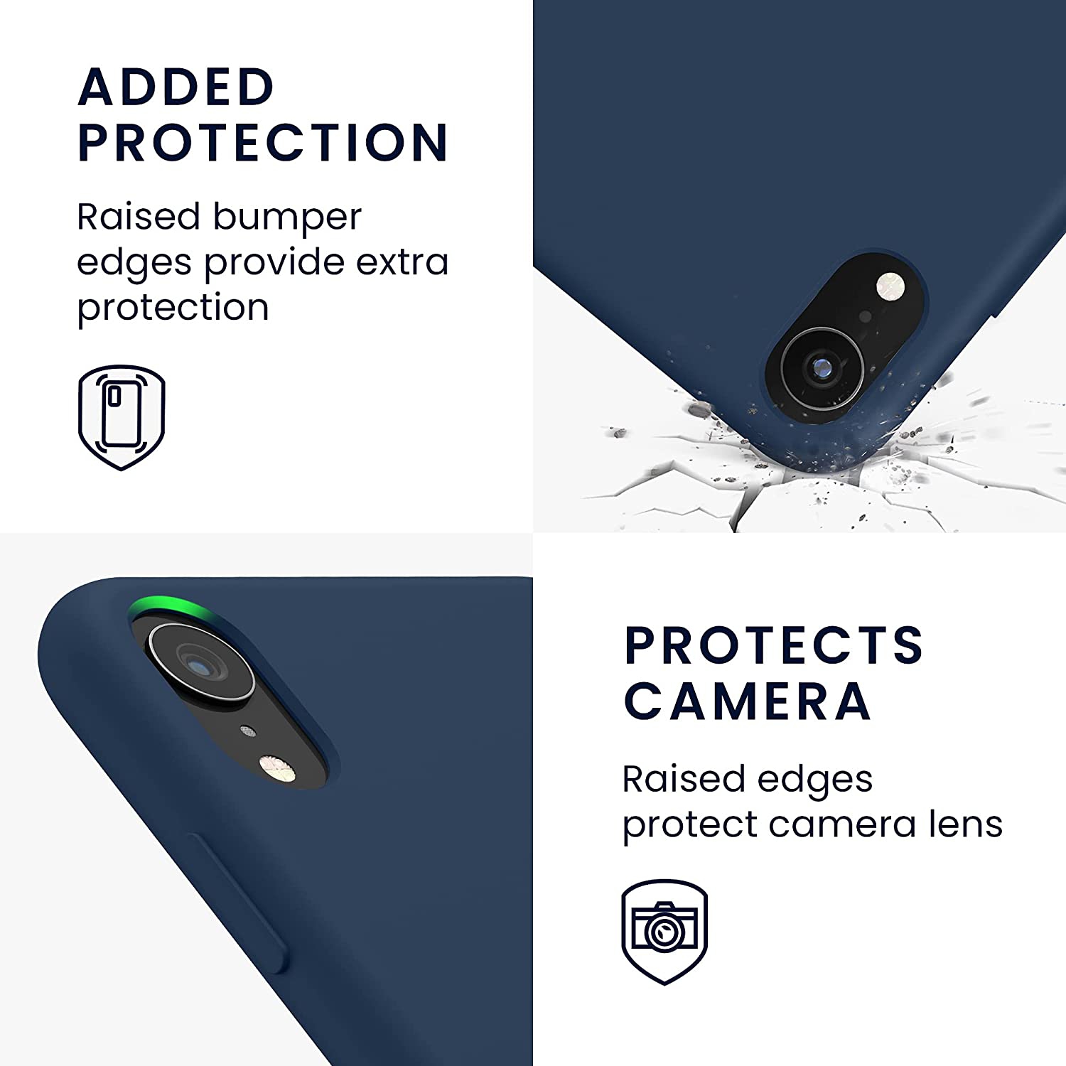 TPU Silicone Case Compatible with Apple iPhone XR - Case Slim Phone Cover with Soft Finish - Navy Blue