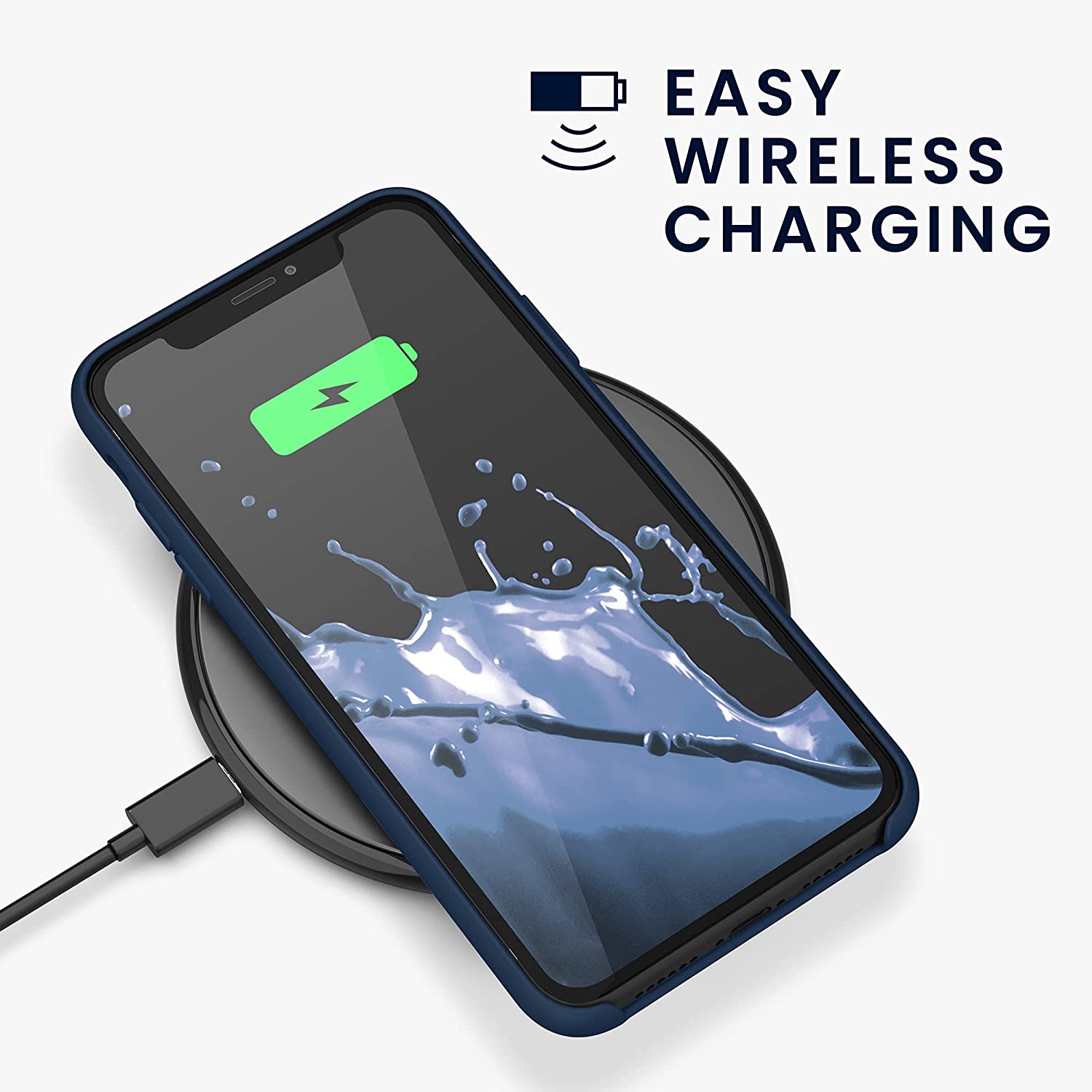 TPU Silicone Case Compatible with Apple iPhone XR - Case Slim Phone Cover with Soft Finish - Navy Blue