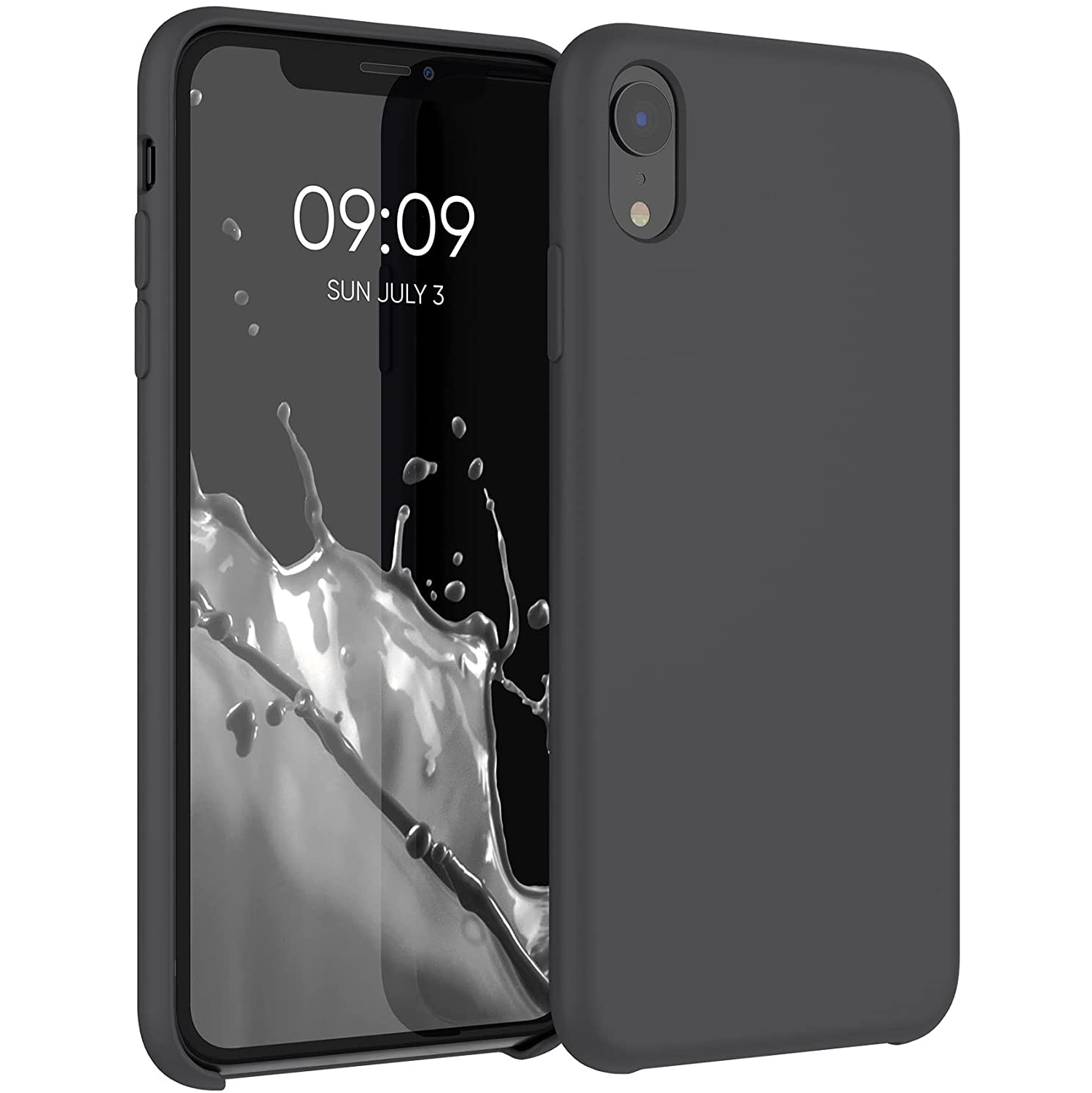 TPU Silicone Case Compatible with Apple iPhone XR - Case Slim Phone Cover with Soft Finish - Black Matte