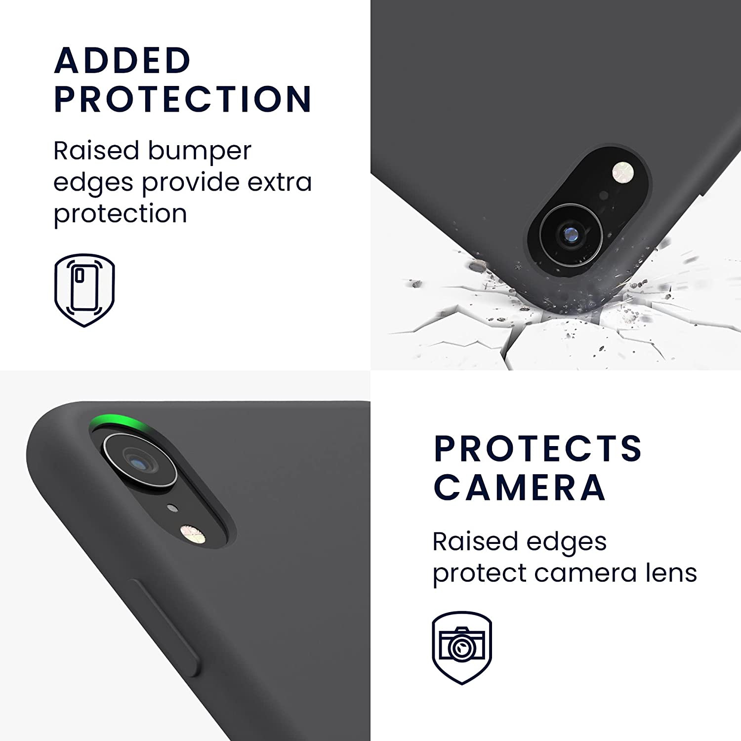 TPU Silicone Case Compatible with Apple iPhone XR - Case Slim Phone Cover with Soft Finish - Black Matte