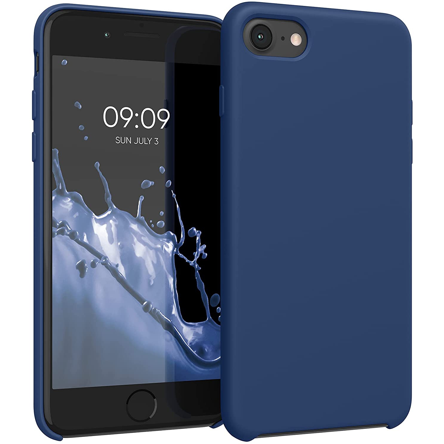 TPU Silicone Case Compatible with Apple iPhone 7/8 / SE (2020) - Case Slim Phone Cover with Soft Finish - Navy