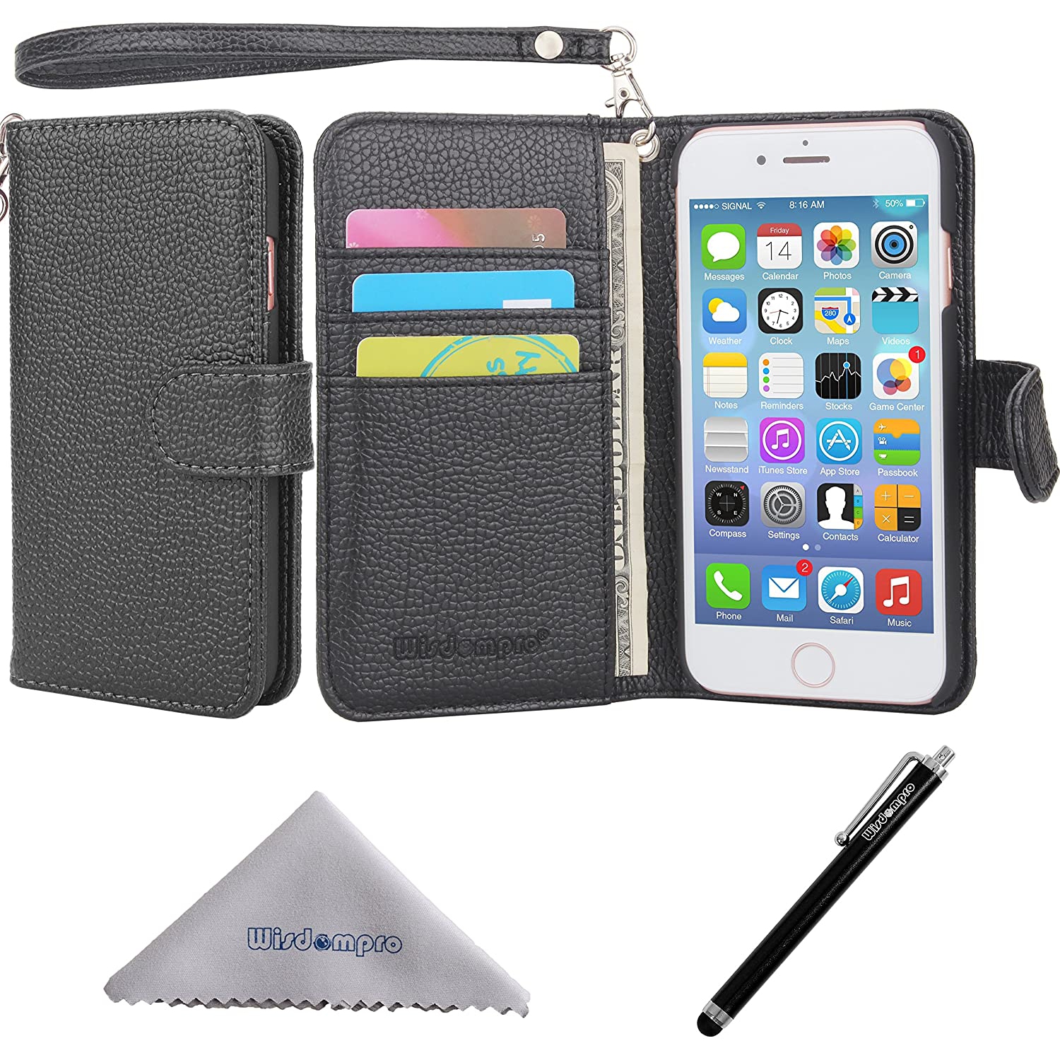iPhone SE 2020 Case, iPhone 8 Case, iPhone 7 case, Premium PU Leather Wallet Case Protective Cover