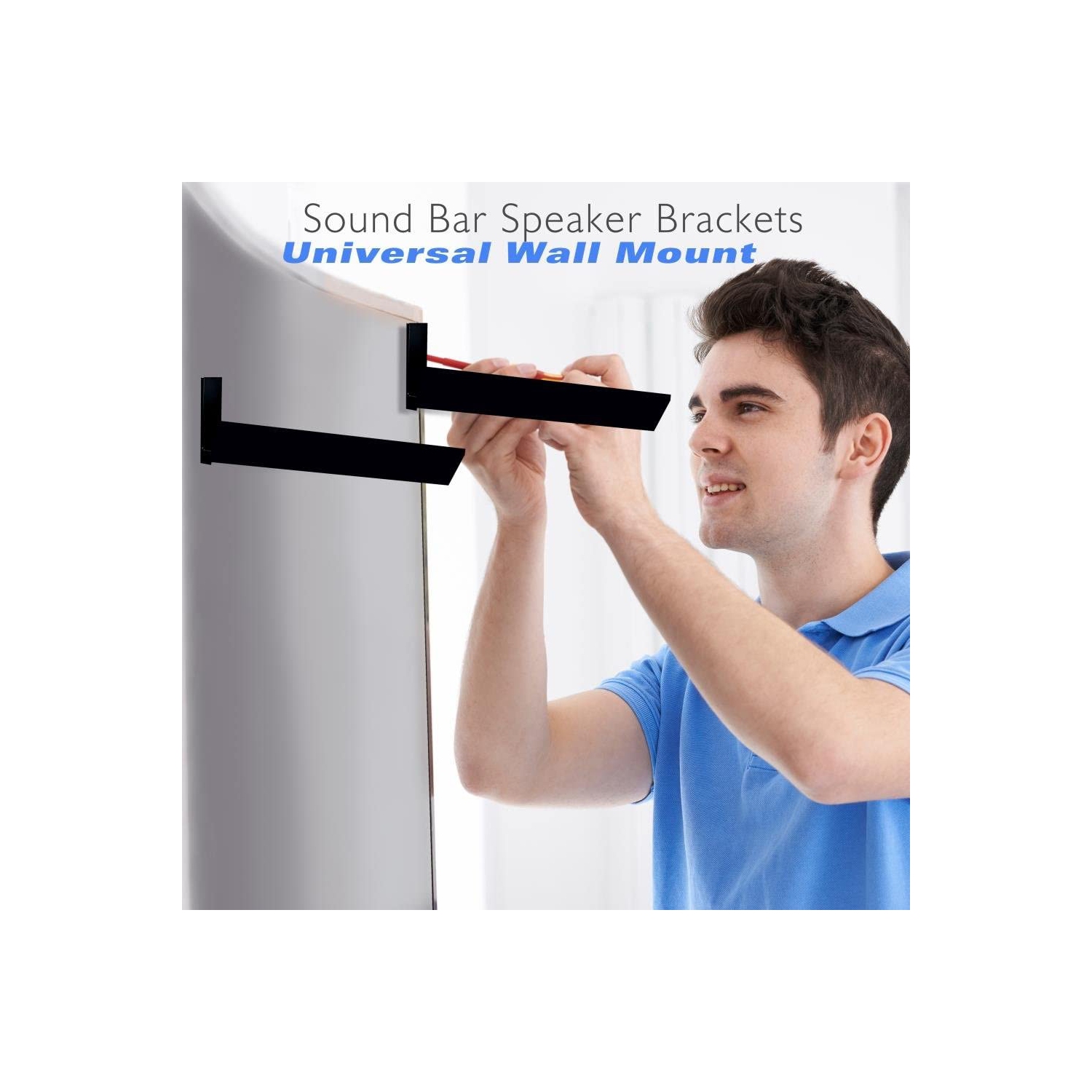 Speaker Wall Mount, Pair of Speaker Stands, Sound Bar Speaker, Large or Small Speakers, Center Channel Speaker