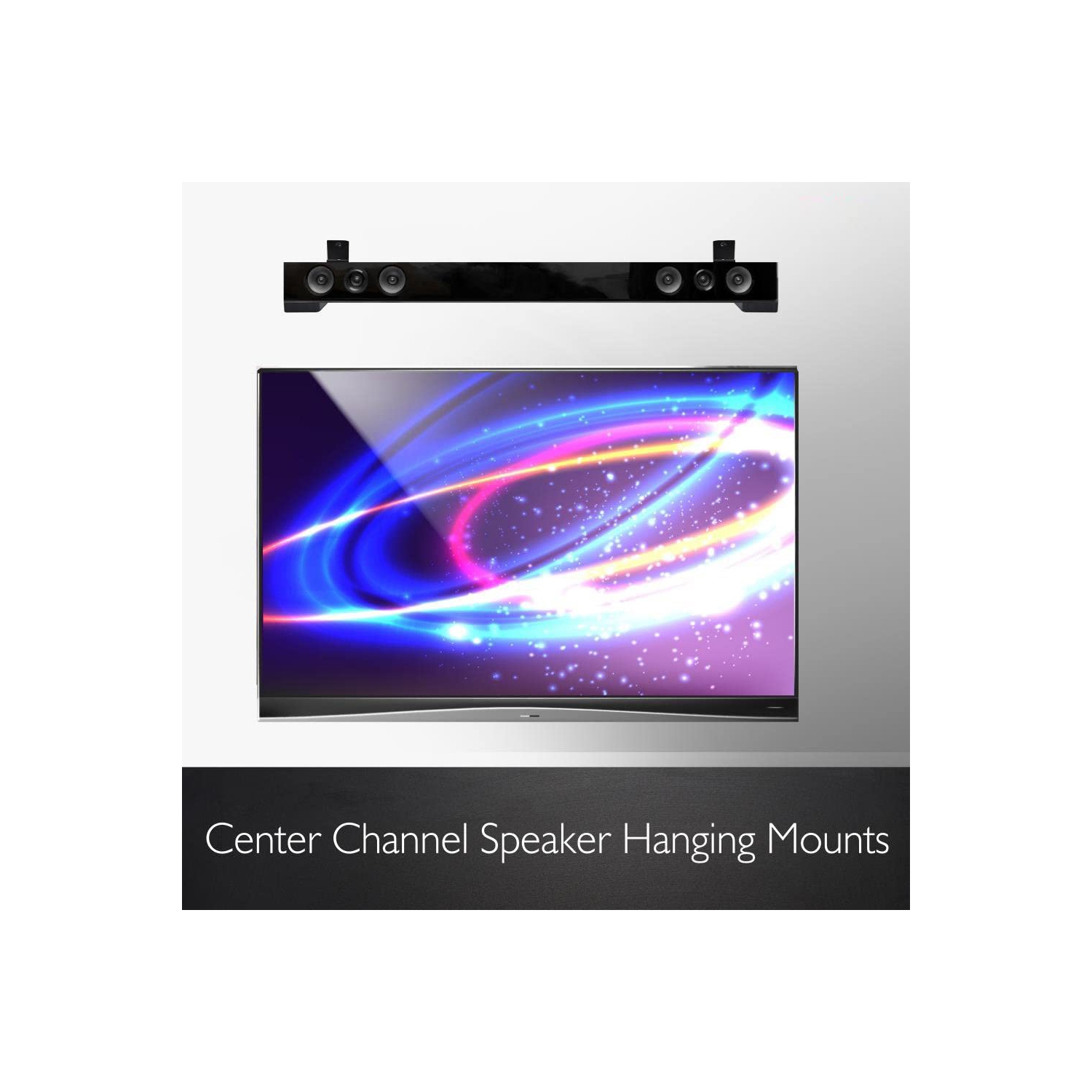 Speaker Wall Mount, Pair of Speaker Stands, Sound Bar Speaker, Large or Small Speakers, Center Channel Speaker