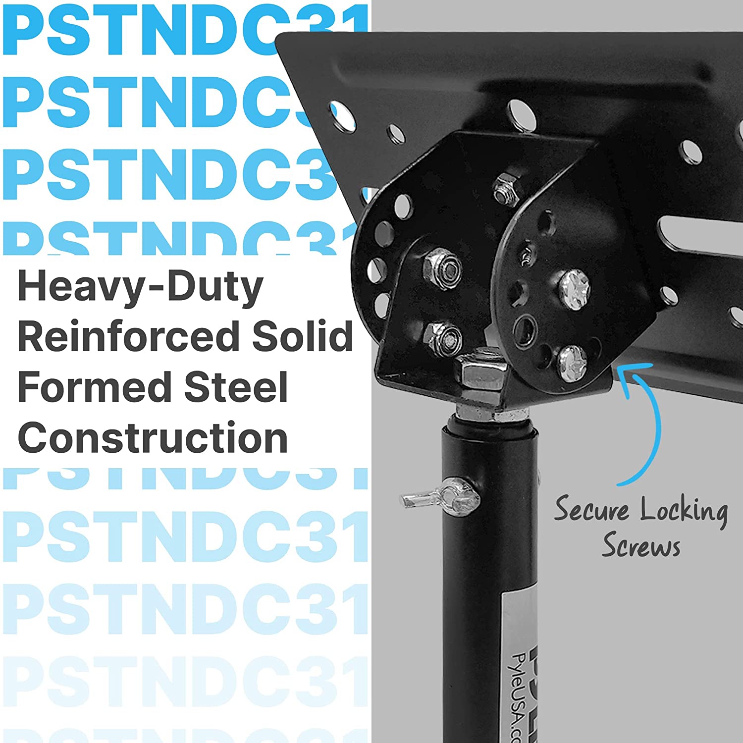 Support de plafond pour haut-parleur mural - Support de fixation pour haut-parleur noir avec inclinaison pivotante réglable, rétractable