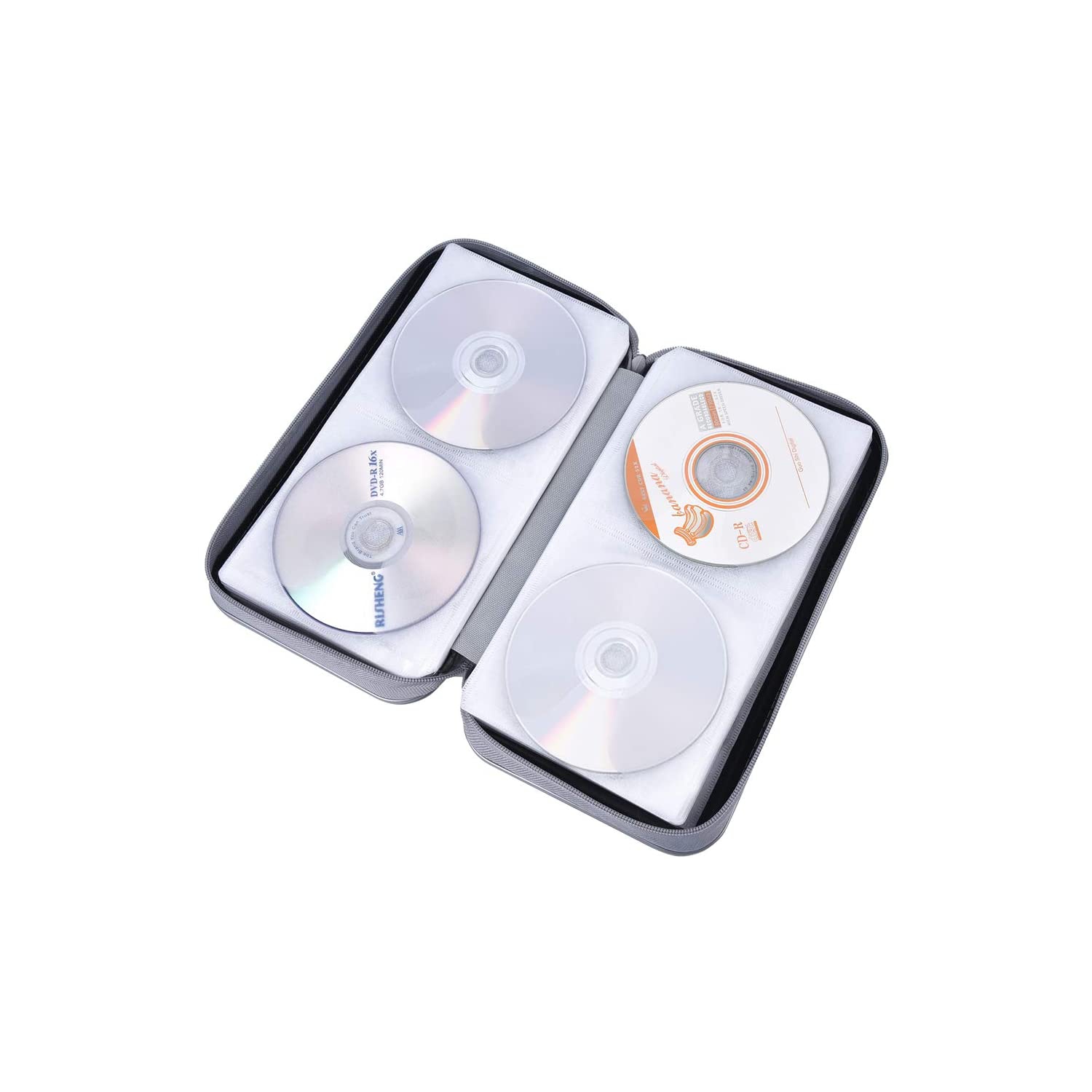 CD Case, 96 Capacity Hard Plastic DVD Case Holder Organizer Storage Bag Portable Game Music Movie CD Disc