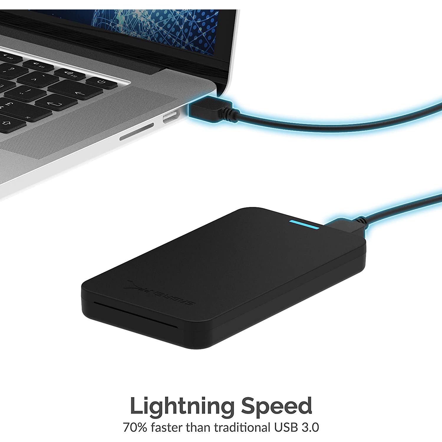 2.5-Inch SATA to USB 3.0 Tool-Free External Hard Drive Enclosure [Optimized for SSD, Support UASP SATA III]