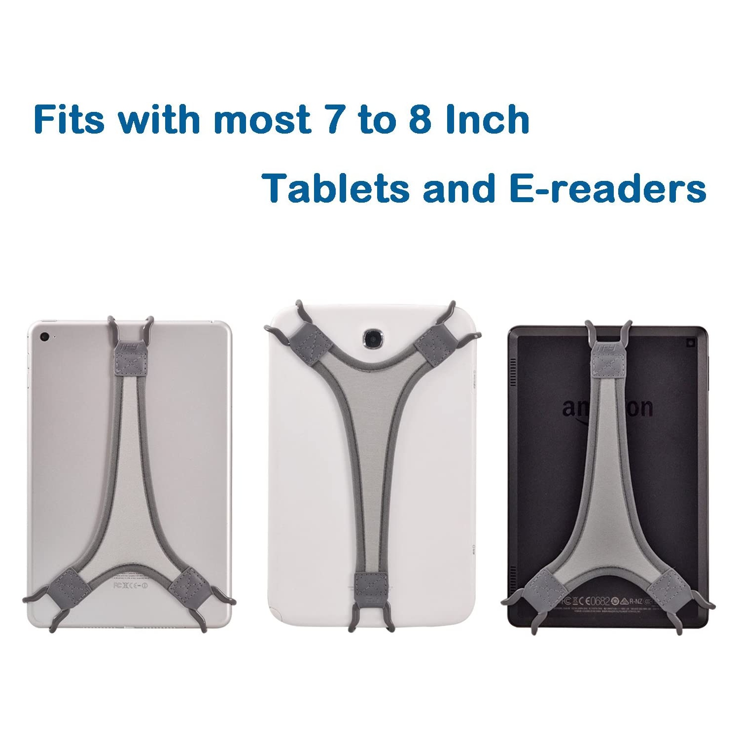 Compatible with Tablets Security Finger Grip Hand Strap Holder - Fire 7" / Fire HD 8 / iPad mini / Galaxy Tab S 8.4