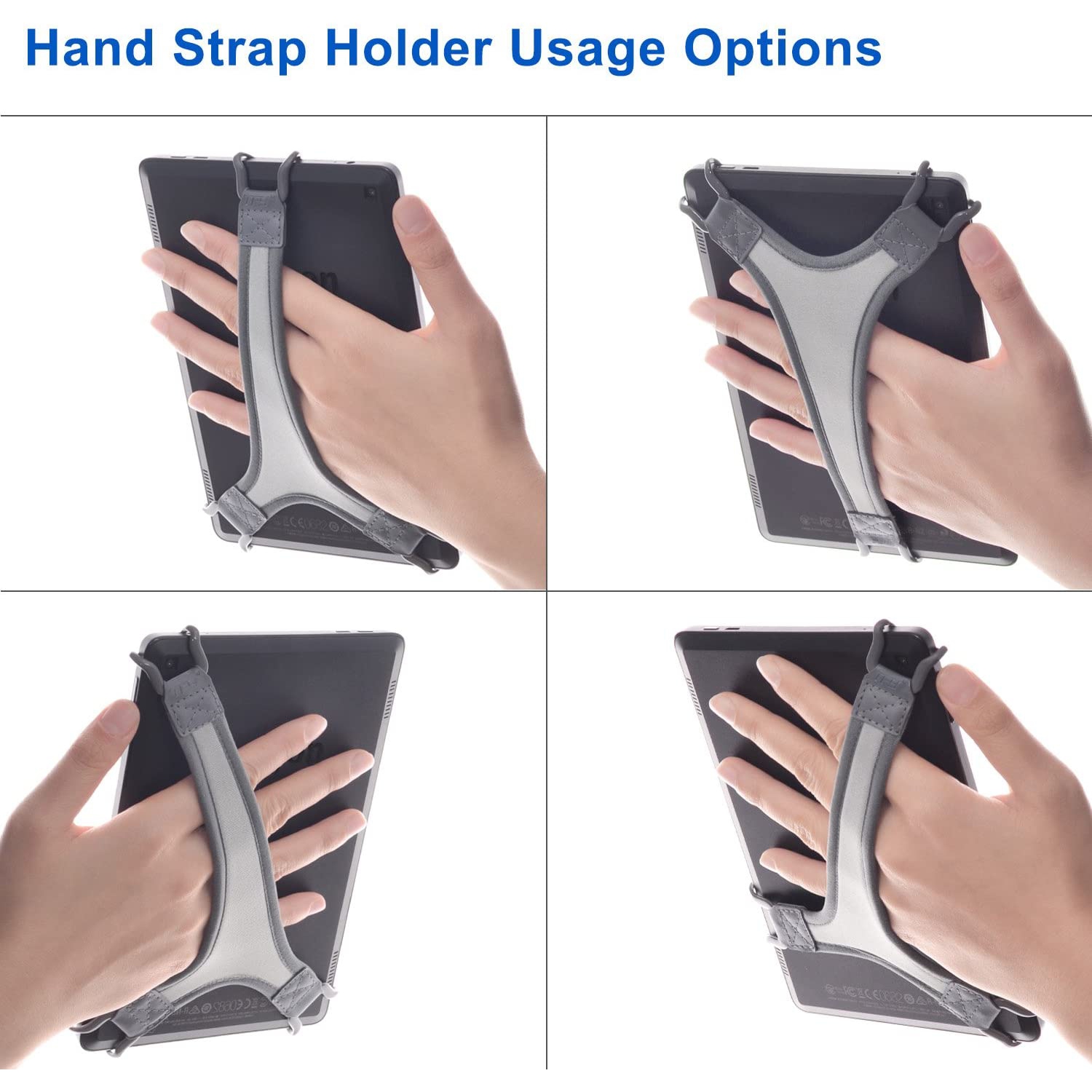 Compatible with Tablets Security Finger Grip Hand Strap Holder - Fire 7" / Fire HD 8 / iPad mini / Galaxy Tab S 8.4