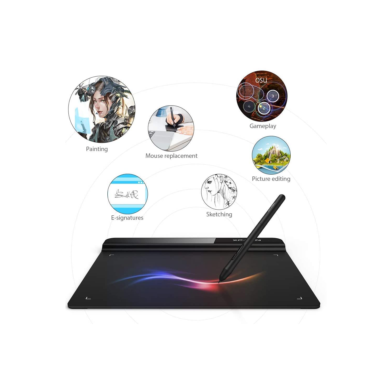 StarG640 6x4 Inch OSU! Ultrathin Tablet Drawing Tablet Digital Graphics Tablet Battery-Free Stylus for OSU Game