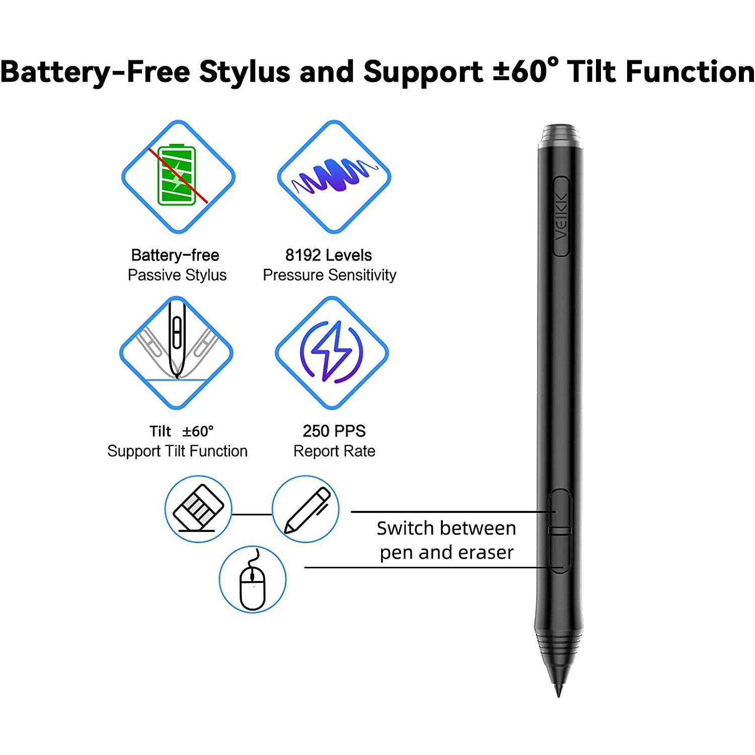 Tablette graphique A15 10 x 6 po à stylet passif et 12 touches de raccourci
