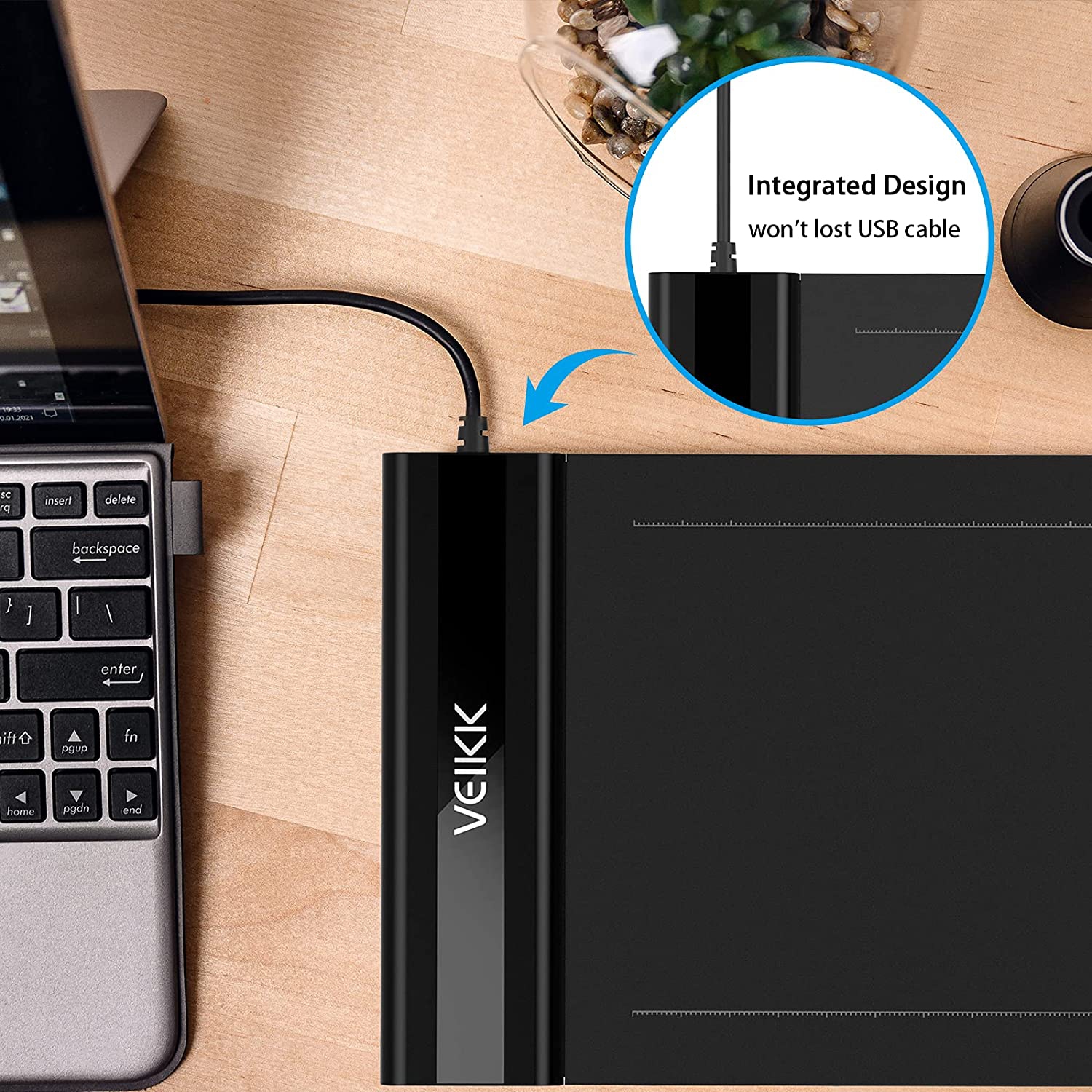 Tablette graphique ultra mince de 6 x 4 po S640 pour tablette OSU avec stylet sans pile 8192 niveaux de pression