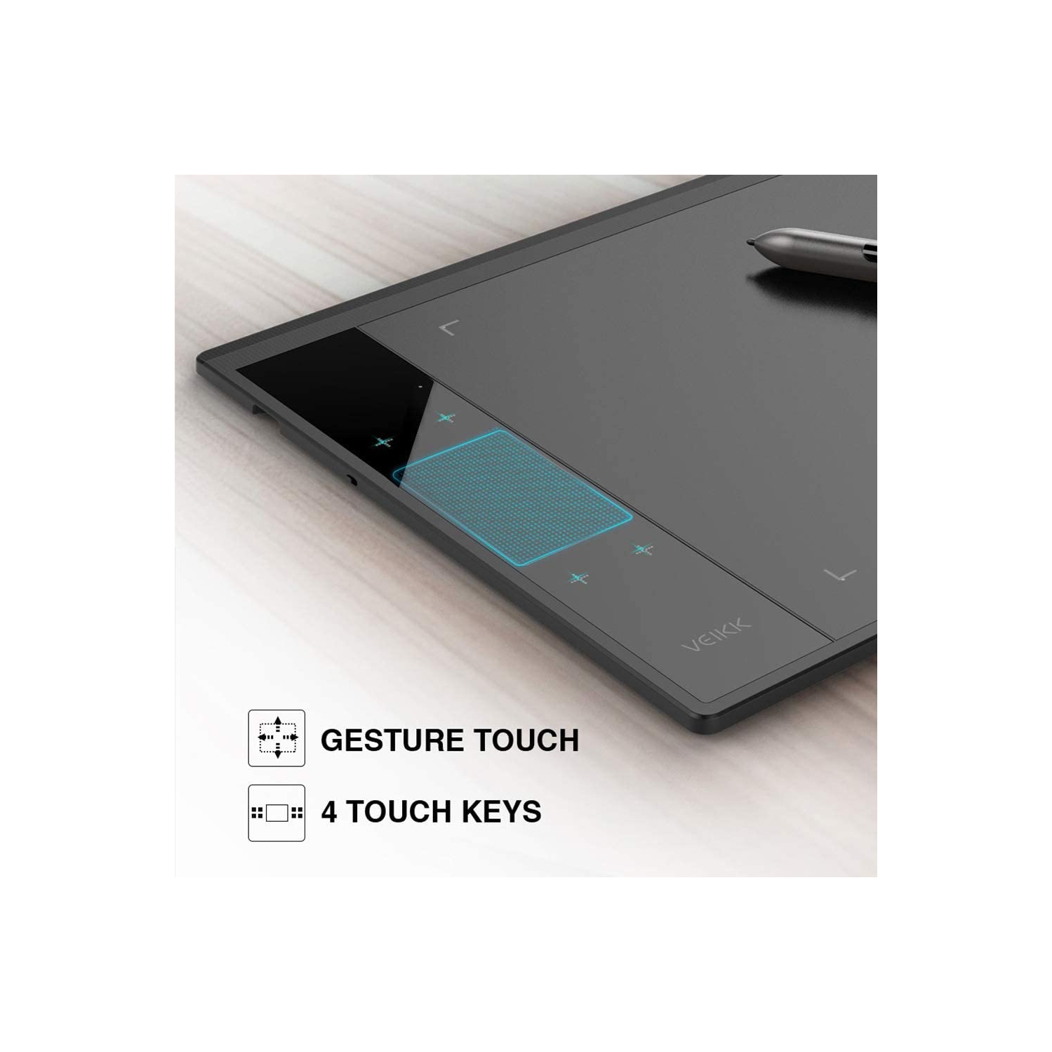 A30 – tablette à dessin 10 x 6 po, surface de travail, stylet sans pile avec stylet graphique et pavé tactile gestuel