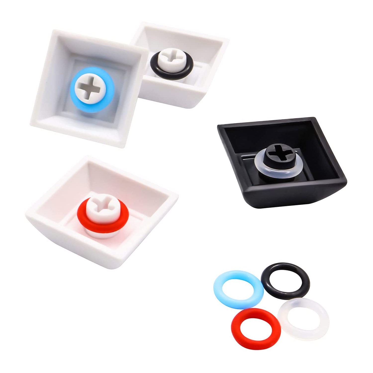 120Pcs Rubber O-Ring Switch Dampeners Keycap sky blue For Cherry MX Key Switch Keyboards Dampers