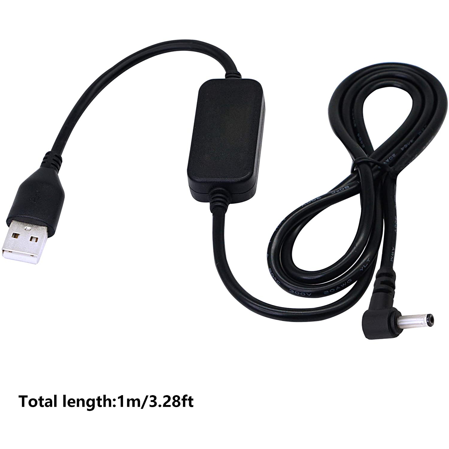 3.28ft USB 5V to DC 12V Converter Step Up Voltage Converter Power Cable,For  Camera/ Tablet/ Bluetooth speakers